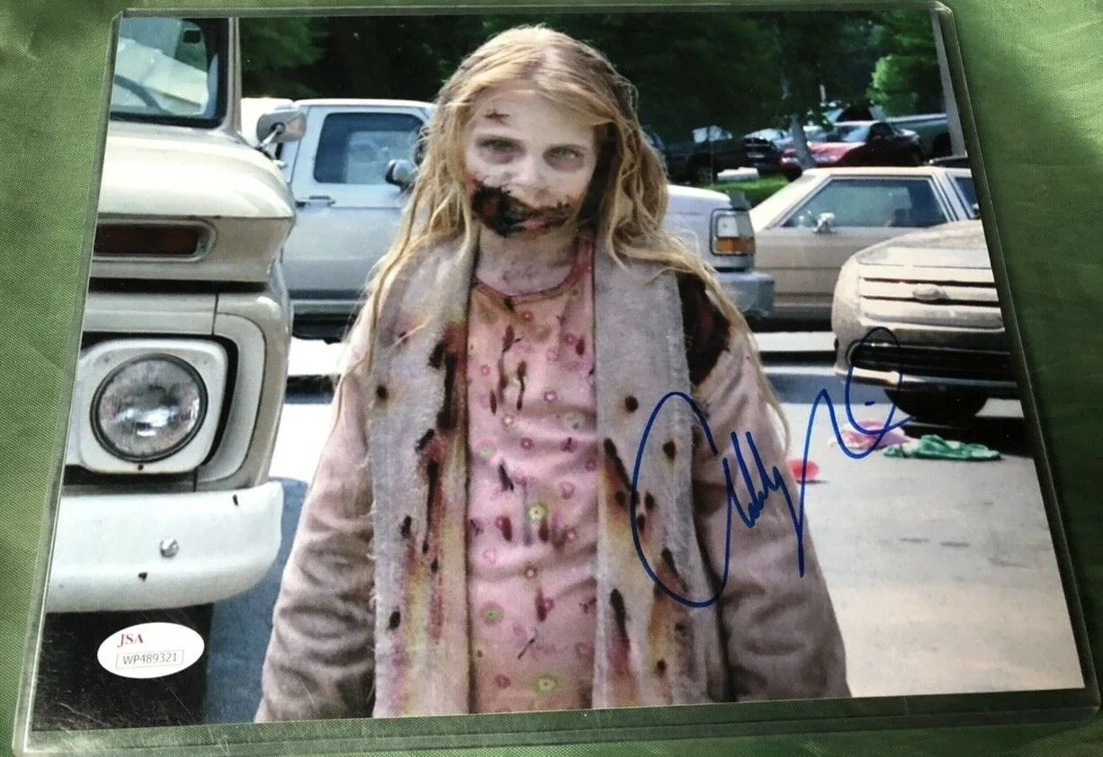 Addy Miller — Addy Miller (Teddy Bear Walker) The Walking Dead Signed JSA Authentic 8x10 Photo