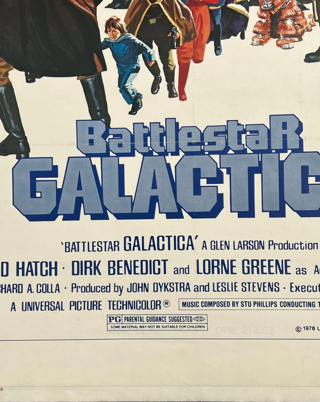 Battlestar Galactica Original US 1 Sheet Film Poster LINEN BACKED 1978 Style D, изображение 4