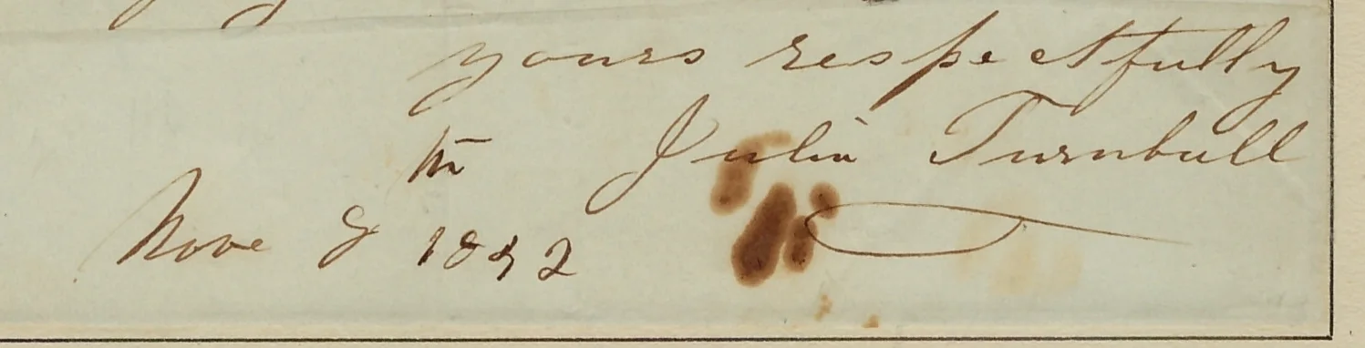 RARE Autograph Letter Signed - Actress, Dancer - Julia TURNBULL - 1842 -, изображение 2