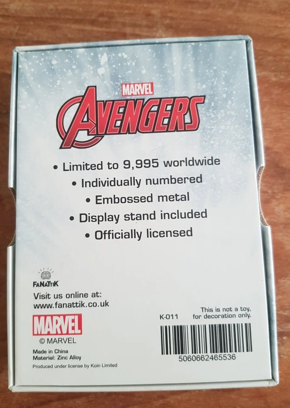 Marvel Avengers THOR Individually Numbered Limited Edition Ingot. New, изображение 2