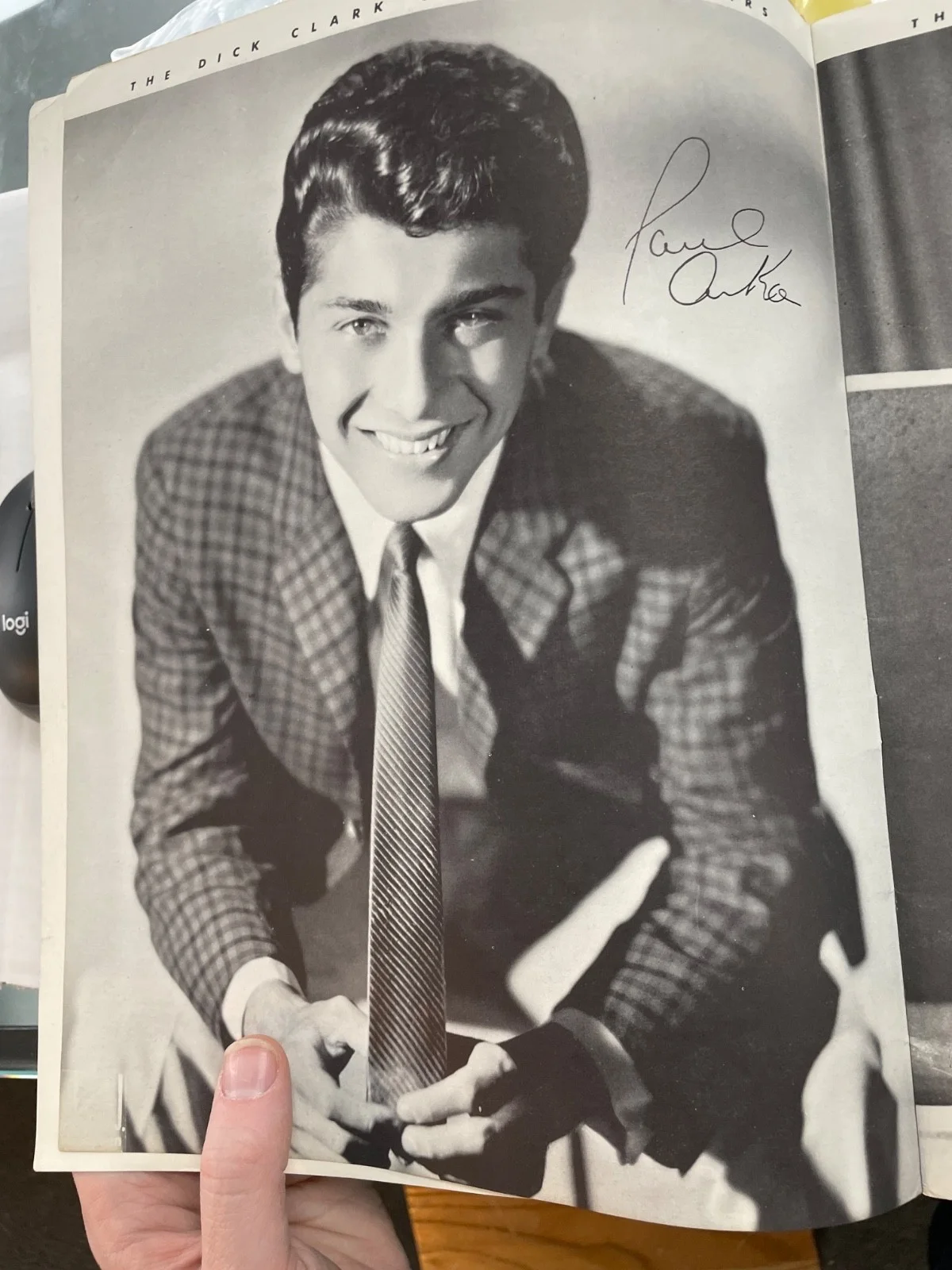 Autographed Dick Clark, Paul Anka, Duane Eddy Caravan of Stars Book., image 2