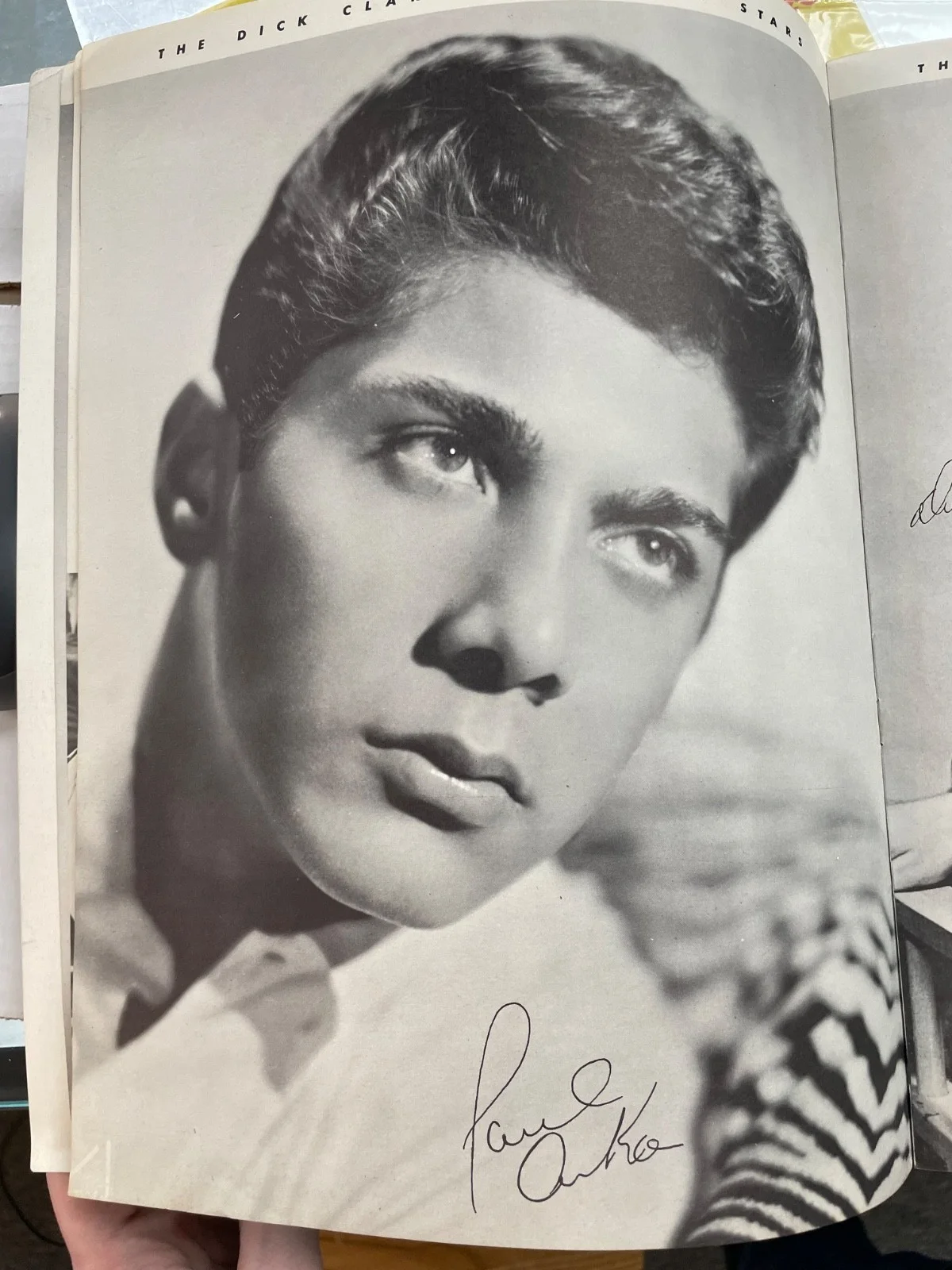 Autographed Dick Clark, Paul Anka, Duane Eddy Caravan of Stars Book., image 4
