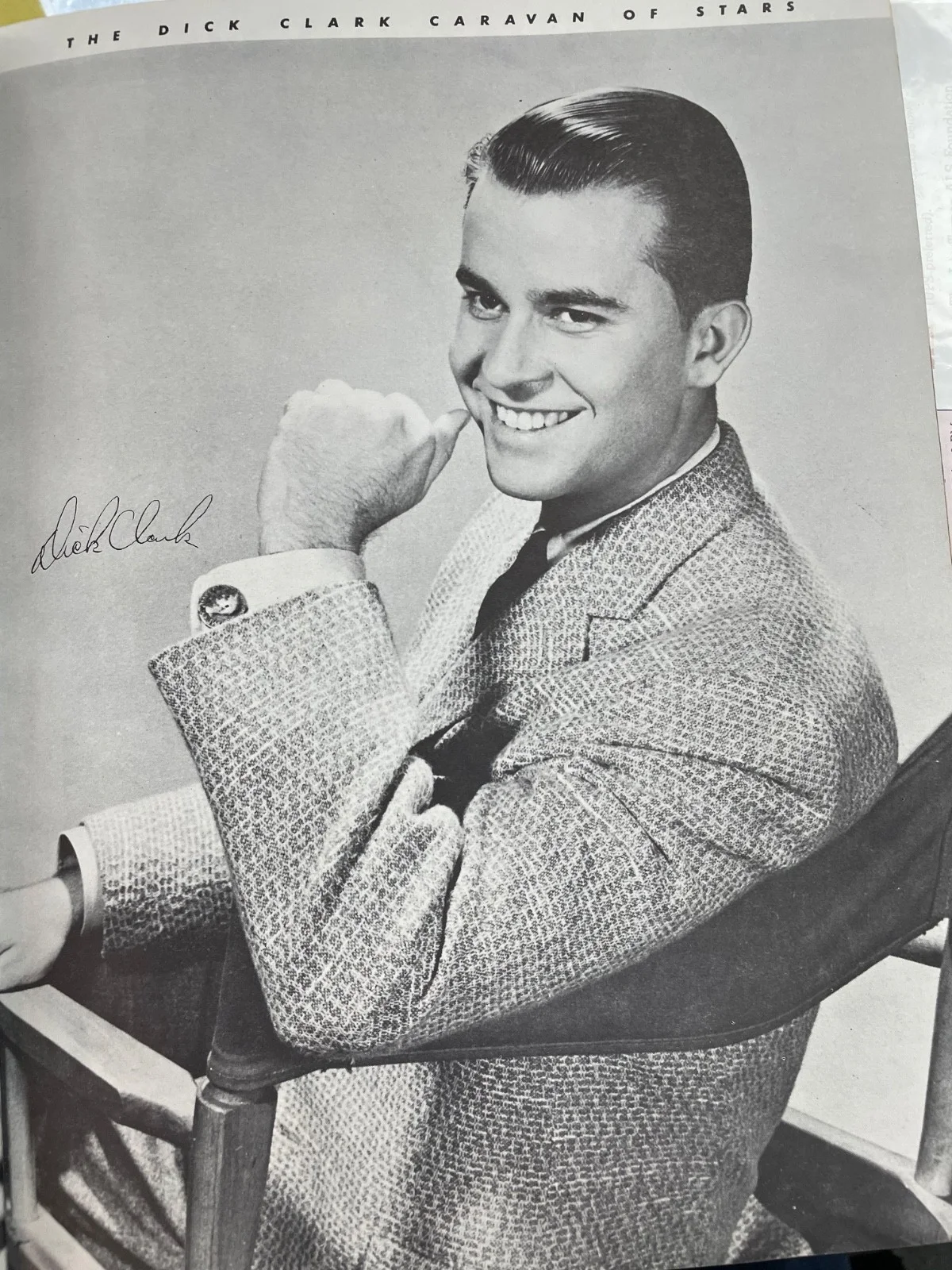 Autographed Dick Clark, Paul Anka, Duane Eddy Caravan of Stars Book., image 5