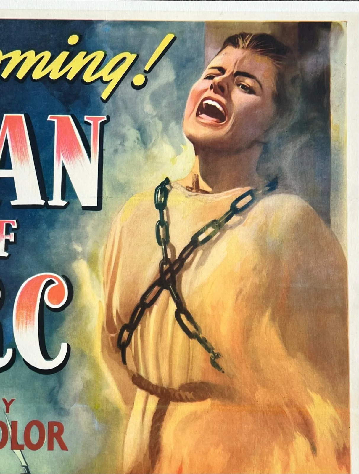 Joan of Arc Original Teaser US 1 Sheet Film Poster LINEN BACKED 1948 Beautiful, image 3
