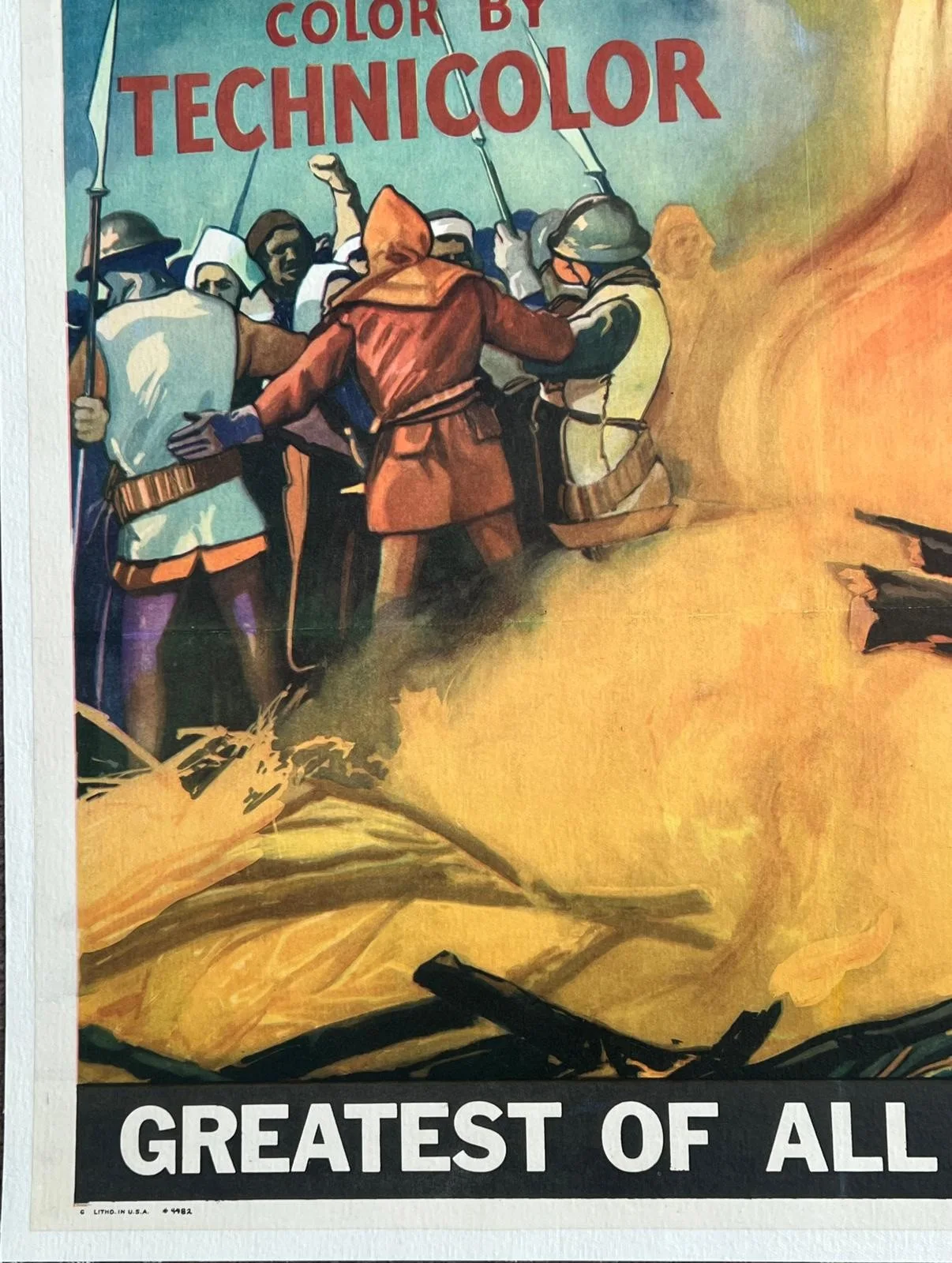 Joan of Arc Original Teaser US 1 Sheet Film Poster LINEN BACKED 1948 Beautiful, image 4