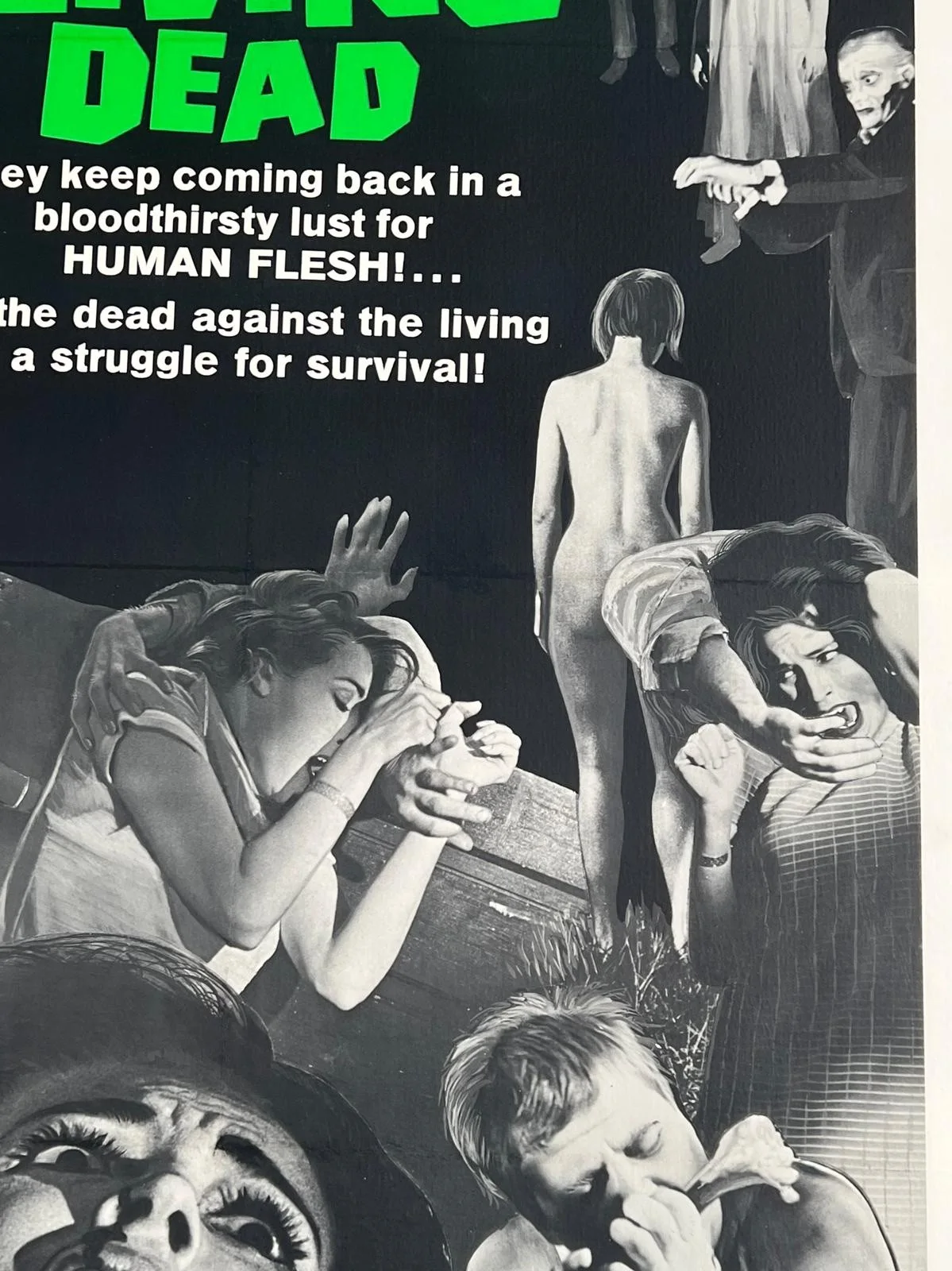 Night of the Living Dead Original US 1 Sheet Film Poster LINEN BACKED 1968 CERT, изображение 4
