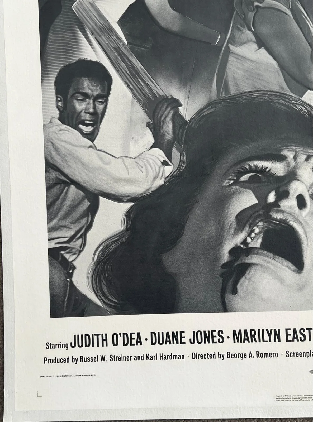 Night of the Living Dead Original US 1 Sheet Film Poster LINEN BACKED 1968 CERT, изображение 5