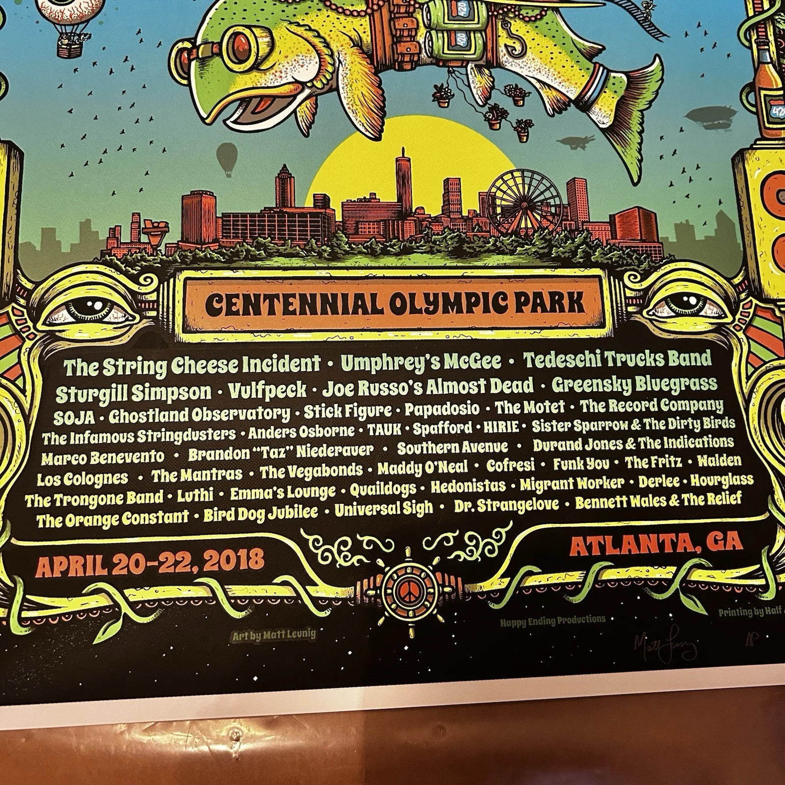 SweetWater 420 Fest 2018 PosterAtlanta AP Vulfpeck Sturgill Tedeschi Umphree’s, изображение 2