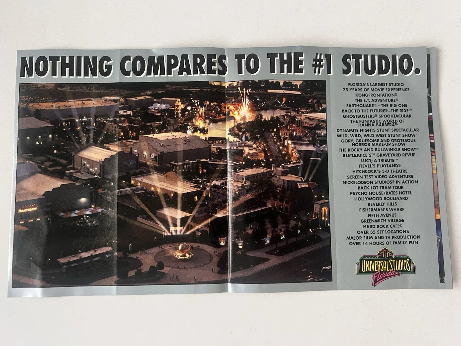 Universal Studios Florida 1990s Fold-Out Brochure Back to the Future E.T. Kong, image 3