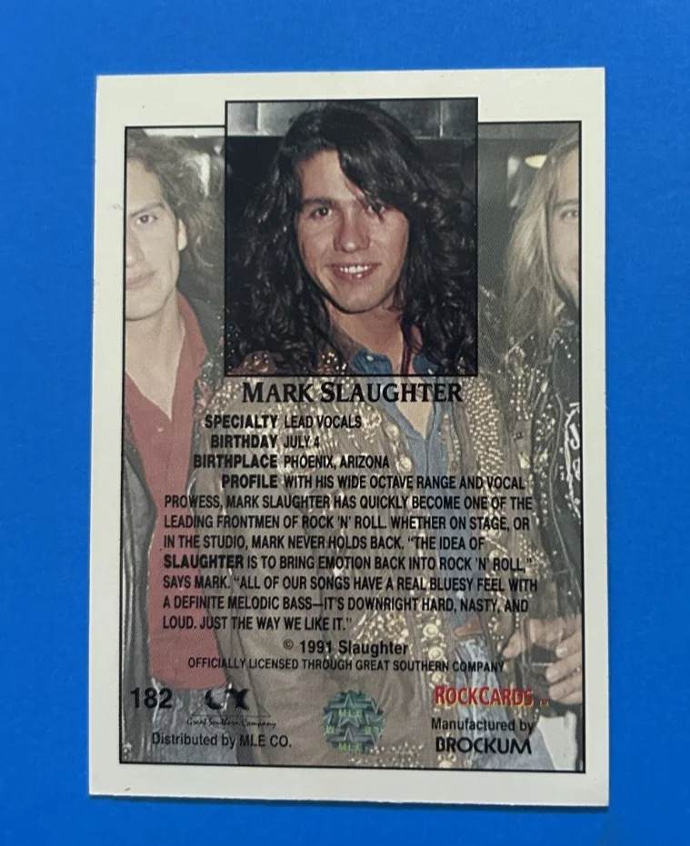 MARK SLAUGHTER SIGNED AUTOGRAPHED PHOTO FLY TO THE ANGELS UP ALL NIGHT, image 2