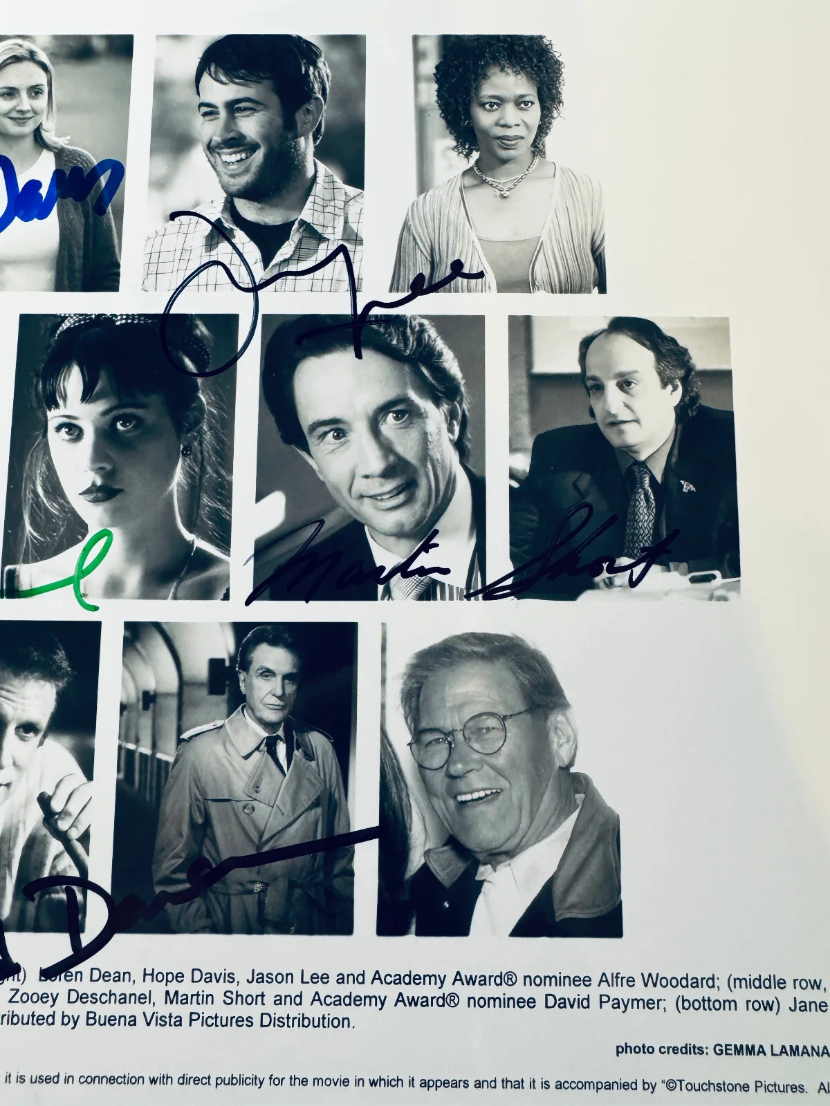 DANSON, LEE, HOPE, SHORT, DAVIS, DESCHANEL — Ted Danson Signed•Zooey Deschanel Signed•PLUS: Hope Davis•Martin Short•Jason Lee, image 3