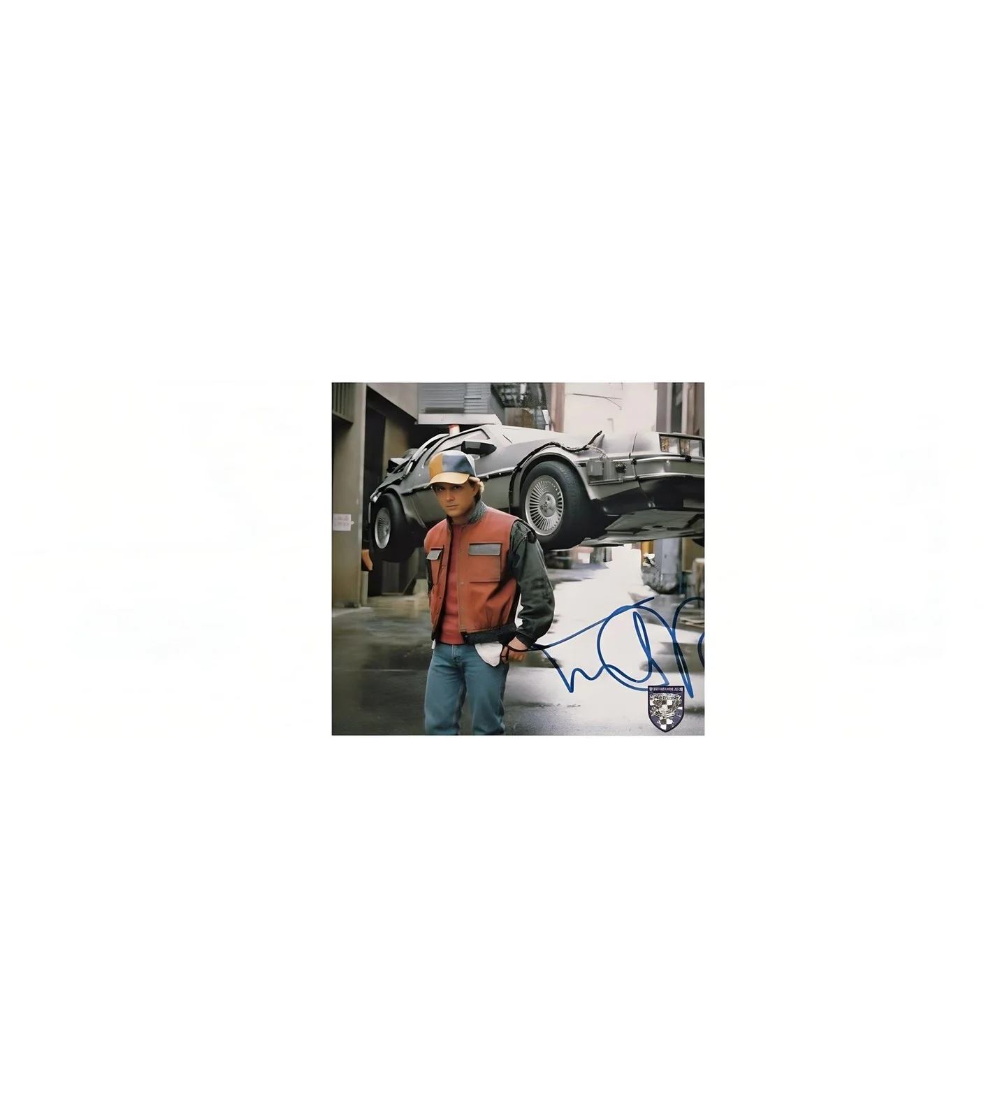 Michael J. Fox — Michael J Fox Signed Back To Future Photo Beckett Pix - With Frame, image 2