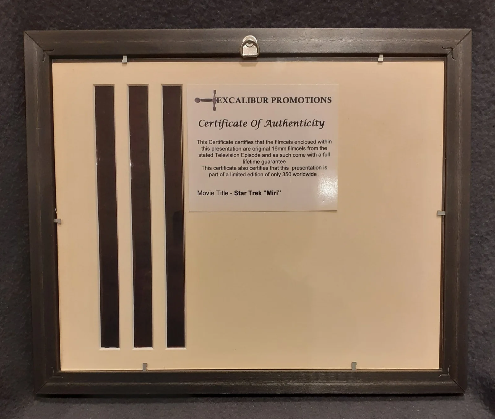STAR TREK Original Series Framed Film Cells Episode Miri Banned UK Episode 1969, изображение 3