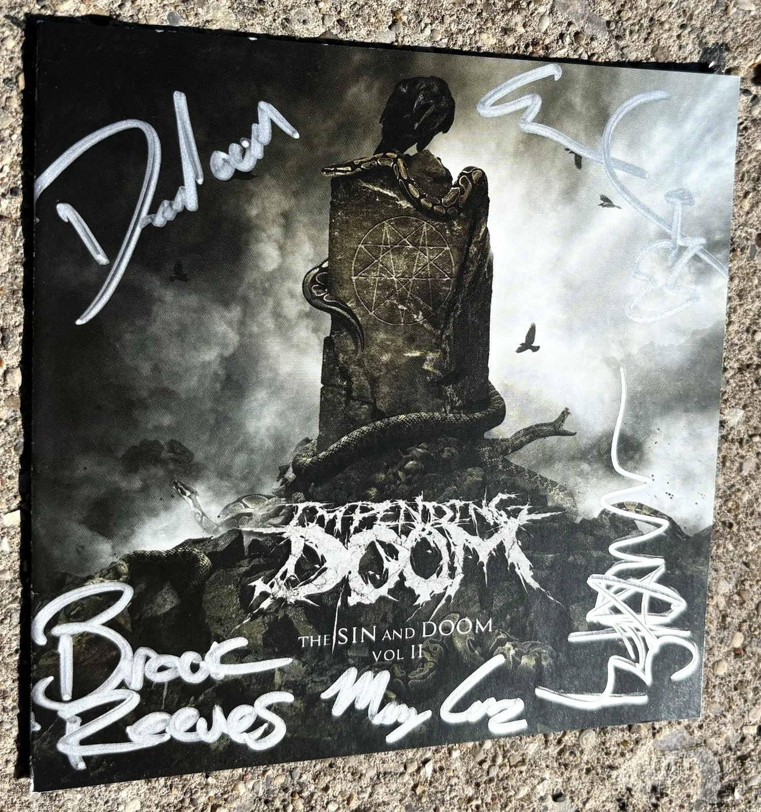 IMPENDING DOOM Band SIGNED CD JSA COA The Sin And Doom Vol II, image 3
