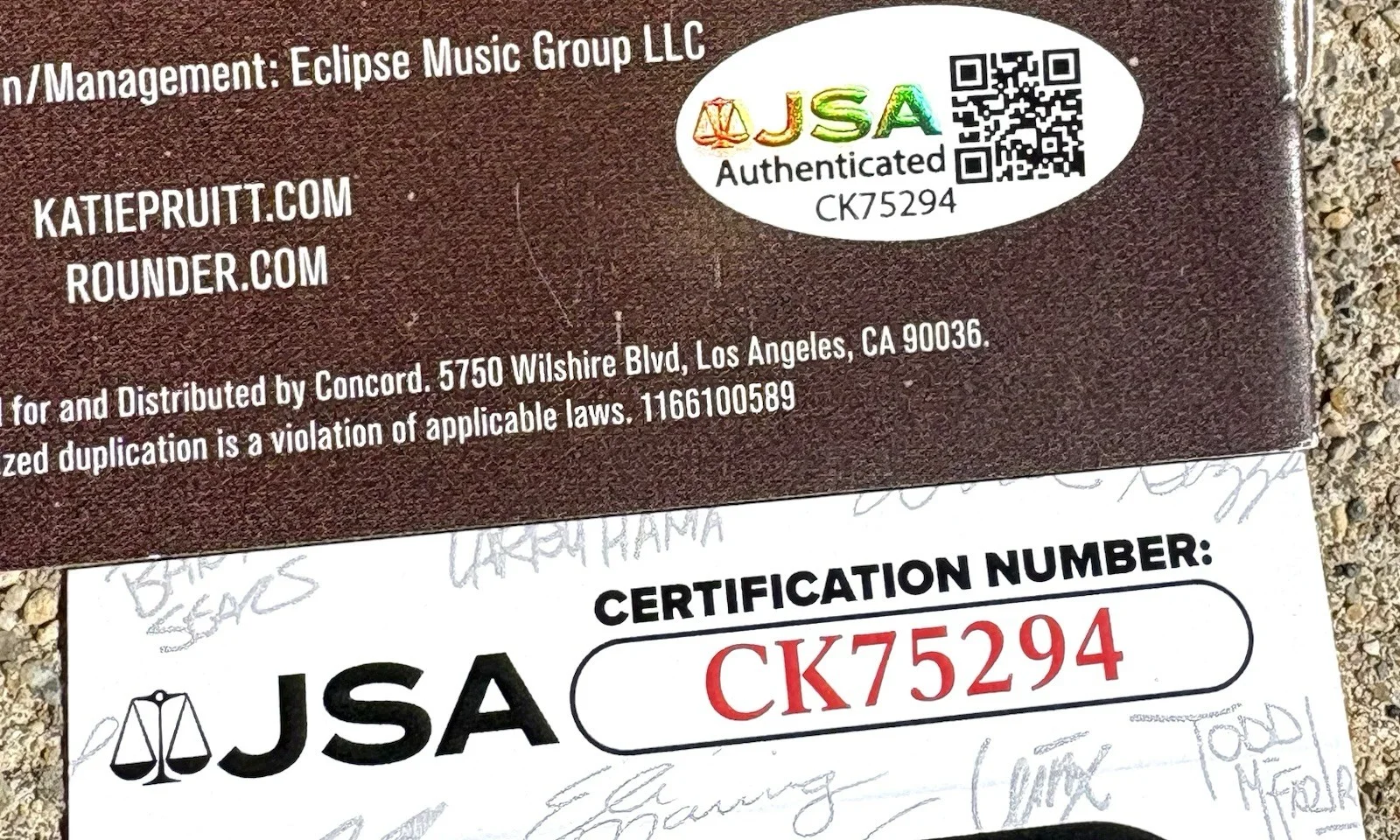 KATIE PRUITT SIGNED CD JSA COA Expectations, image 3