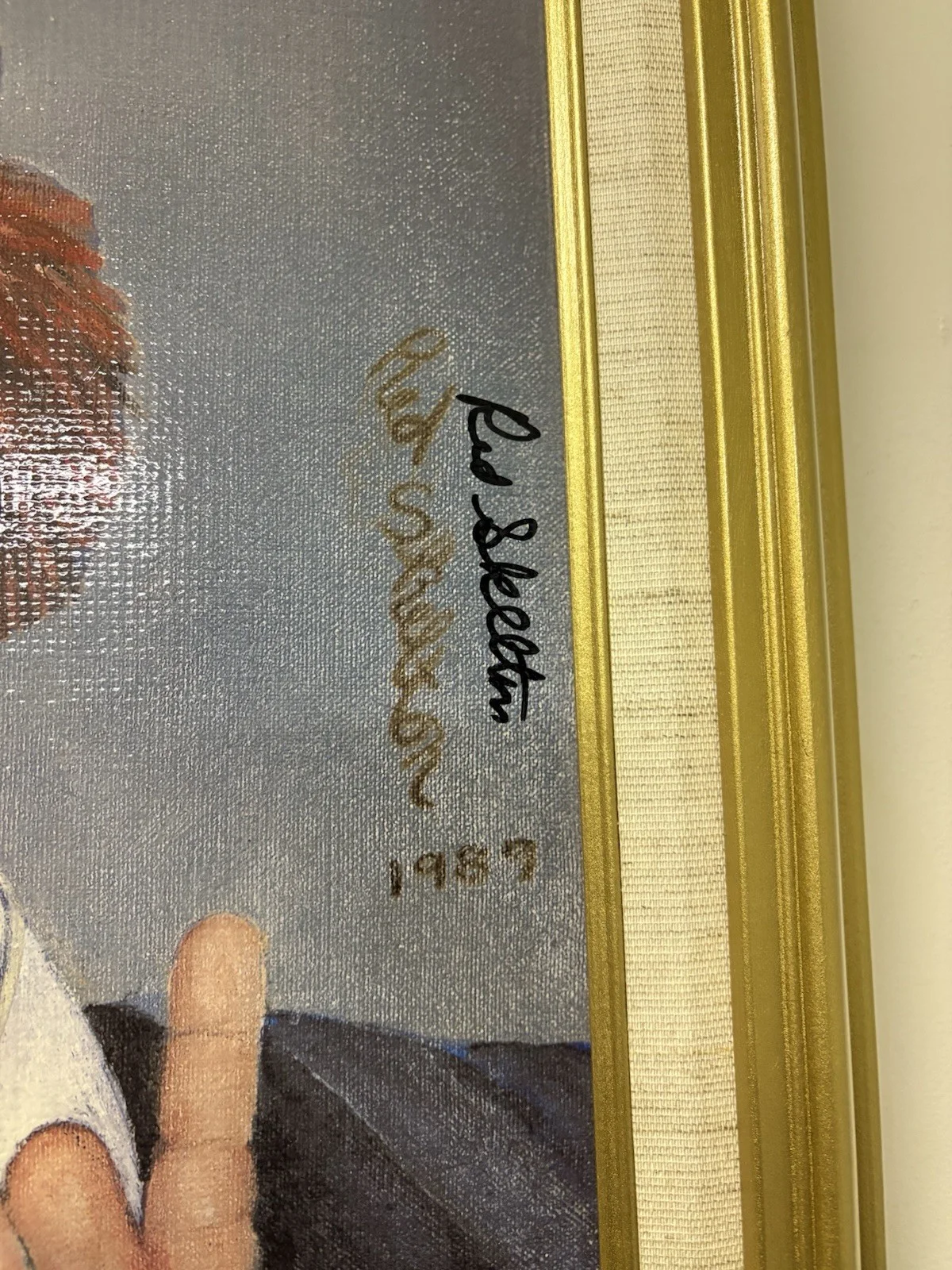 Red Skelton Signed & Framed Clown Art - "I Love You" - 1989, image 5