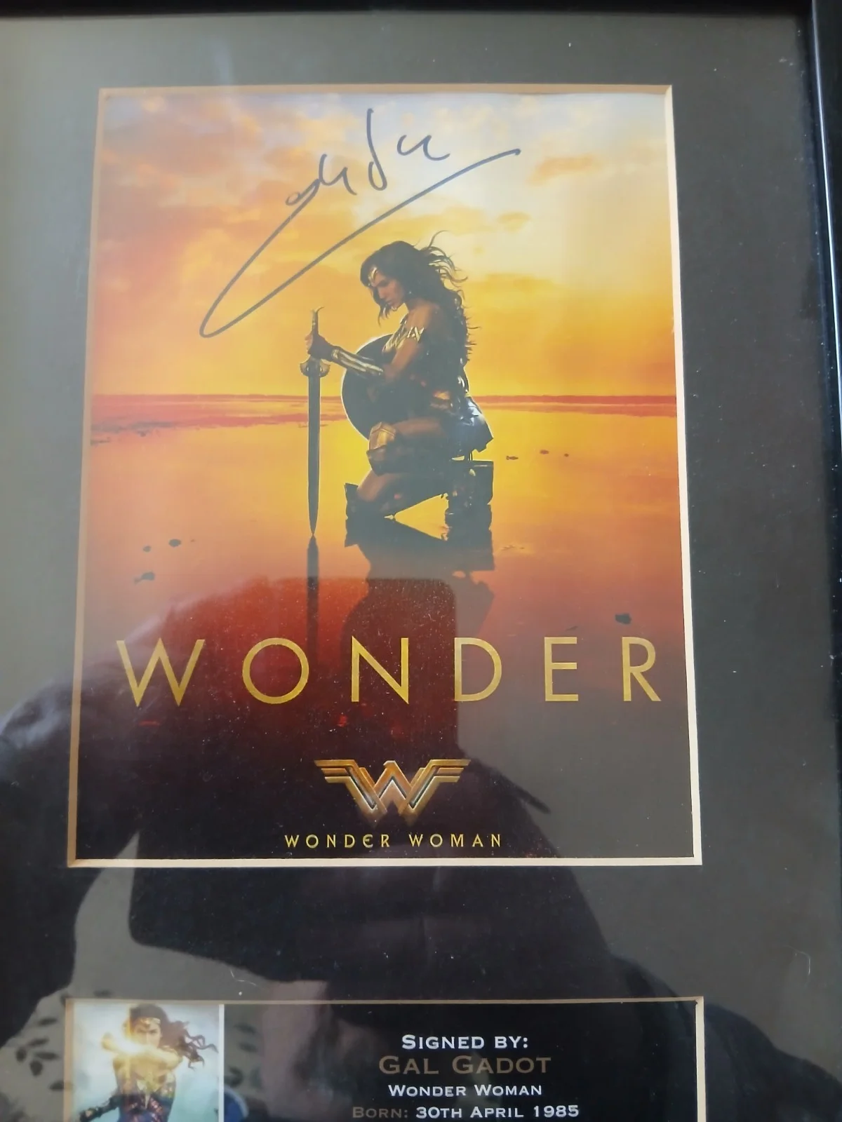 Gal Gadot As Wonder Woman Signed Mounted Reproduction Autograph Photo Print A4, изображение 2