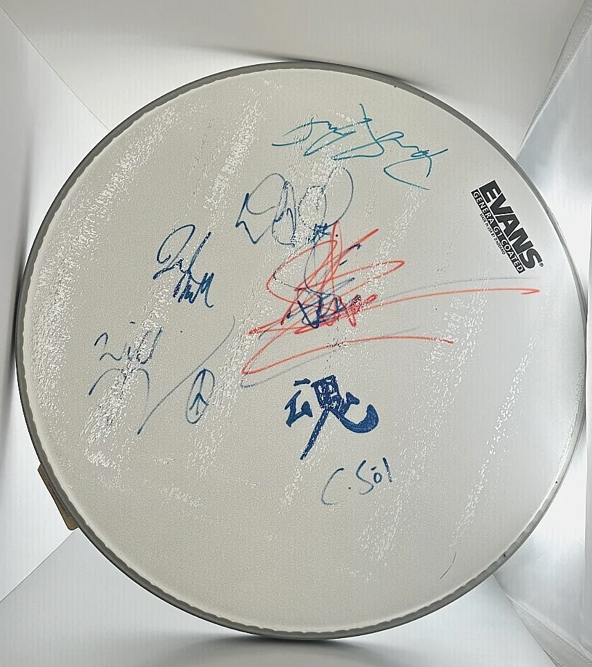 Collective Soul Band Autographed 14" Drum Head, image 2