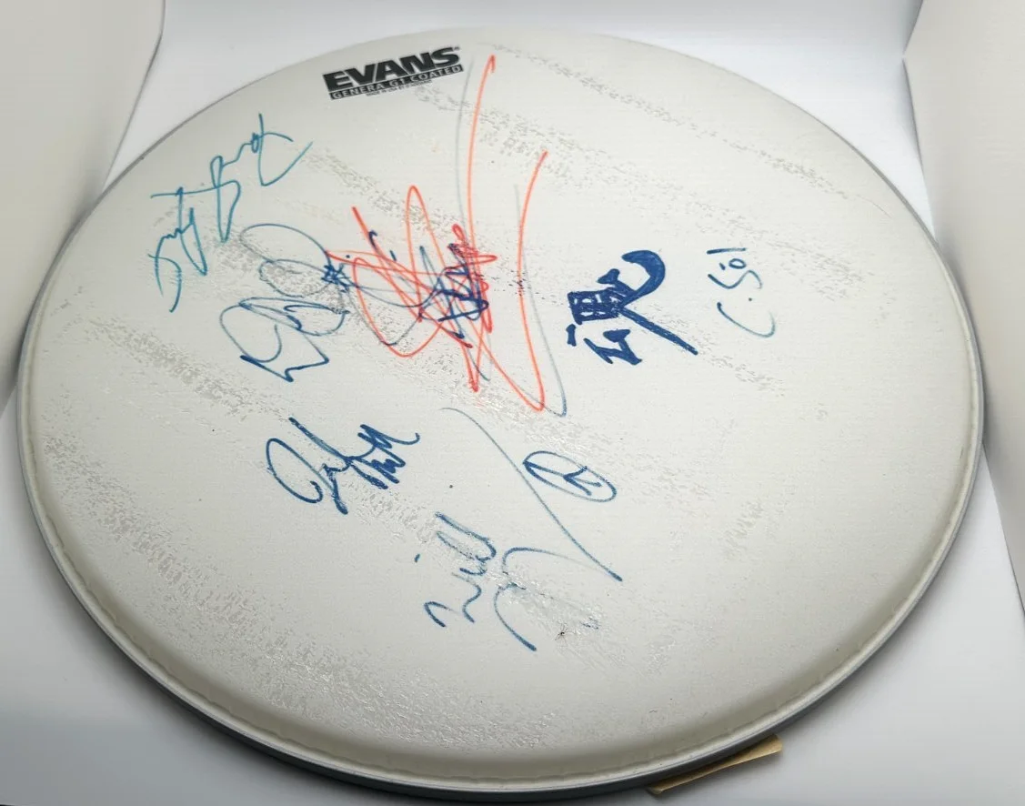 Collective Soul Band Autographed 14" Drum Head, image 3