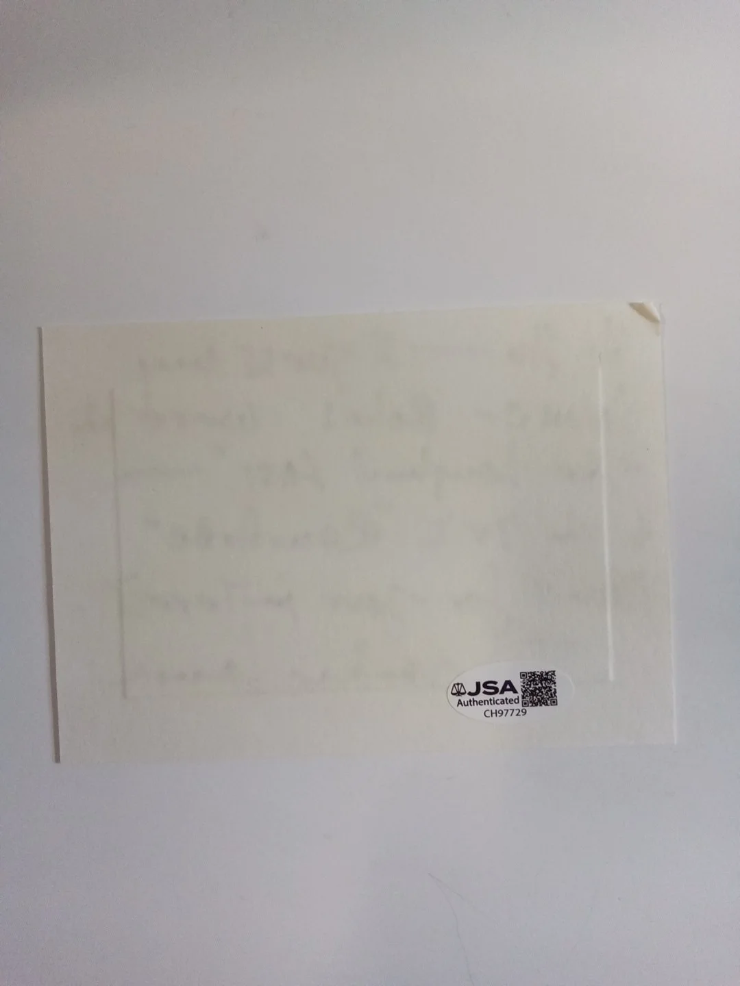 Frankie Laine Signed Note Card Rawhide Singer JSA Authenticated, image 3