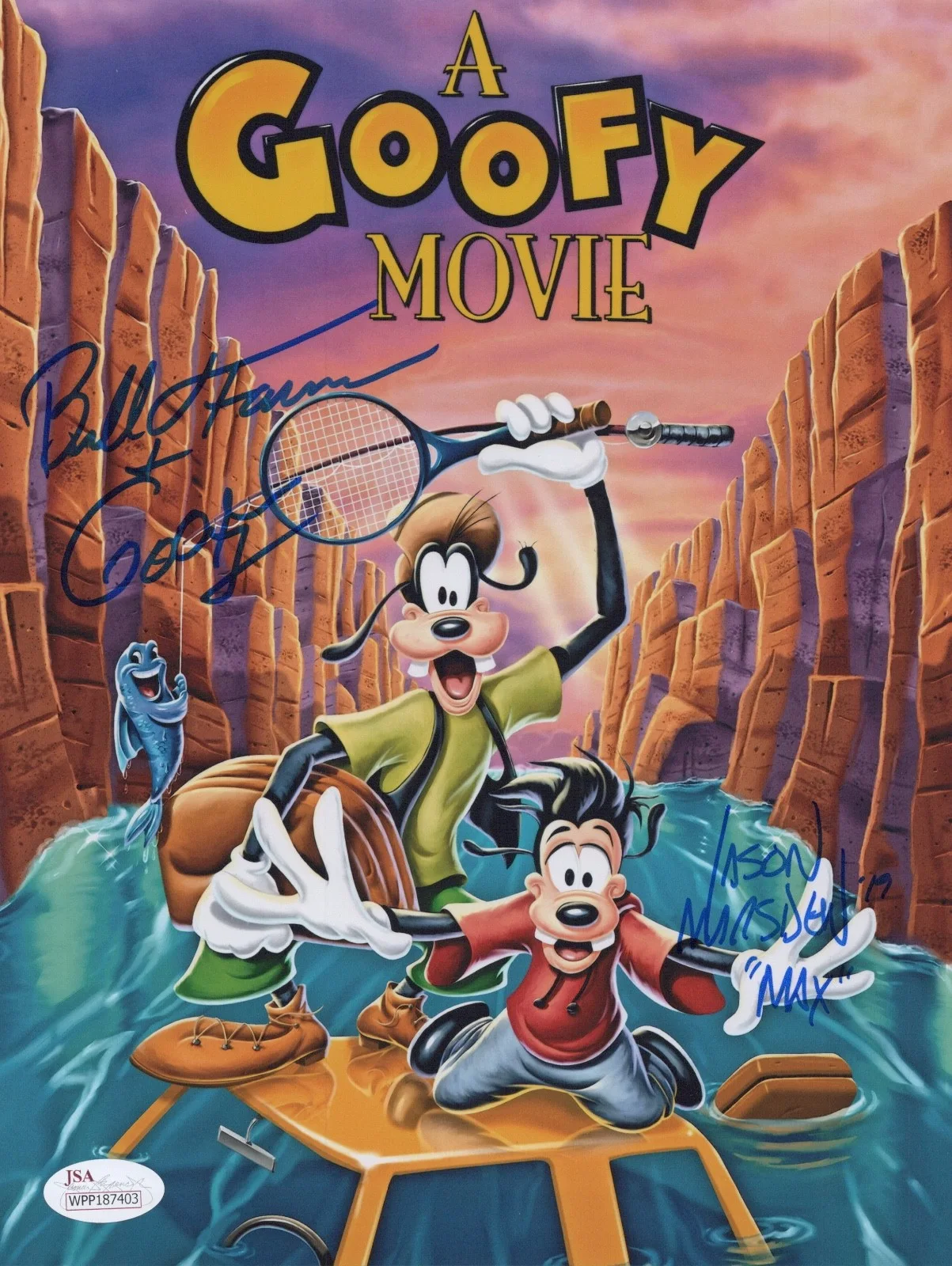 BILL FARMER & JASON MARSDEN — BILL FARMER & JASON MARSDEN Authentic Signed "GOOFY MOVIE" 8x10 Photo (JSA COA)
