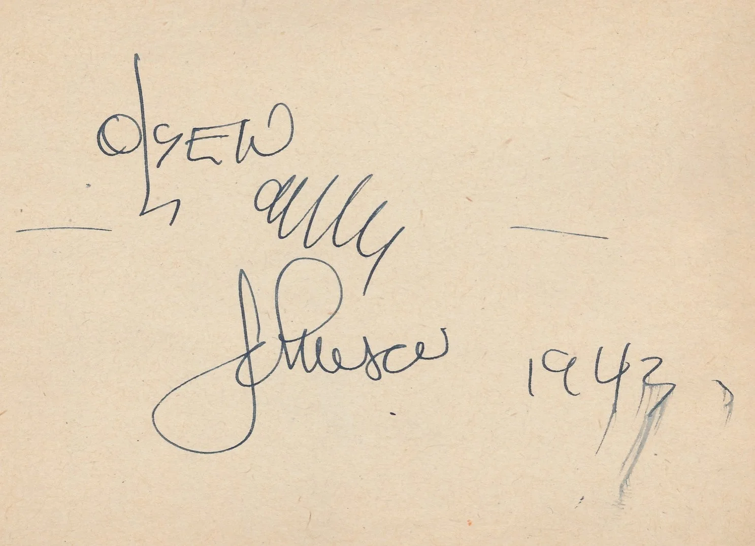 Olsen & Johnson - 1943 Signed Album Page w/ Orig. 1943 Still "Crazy House", изображение 3