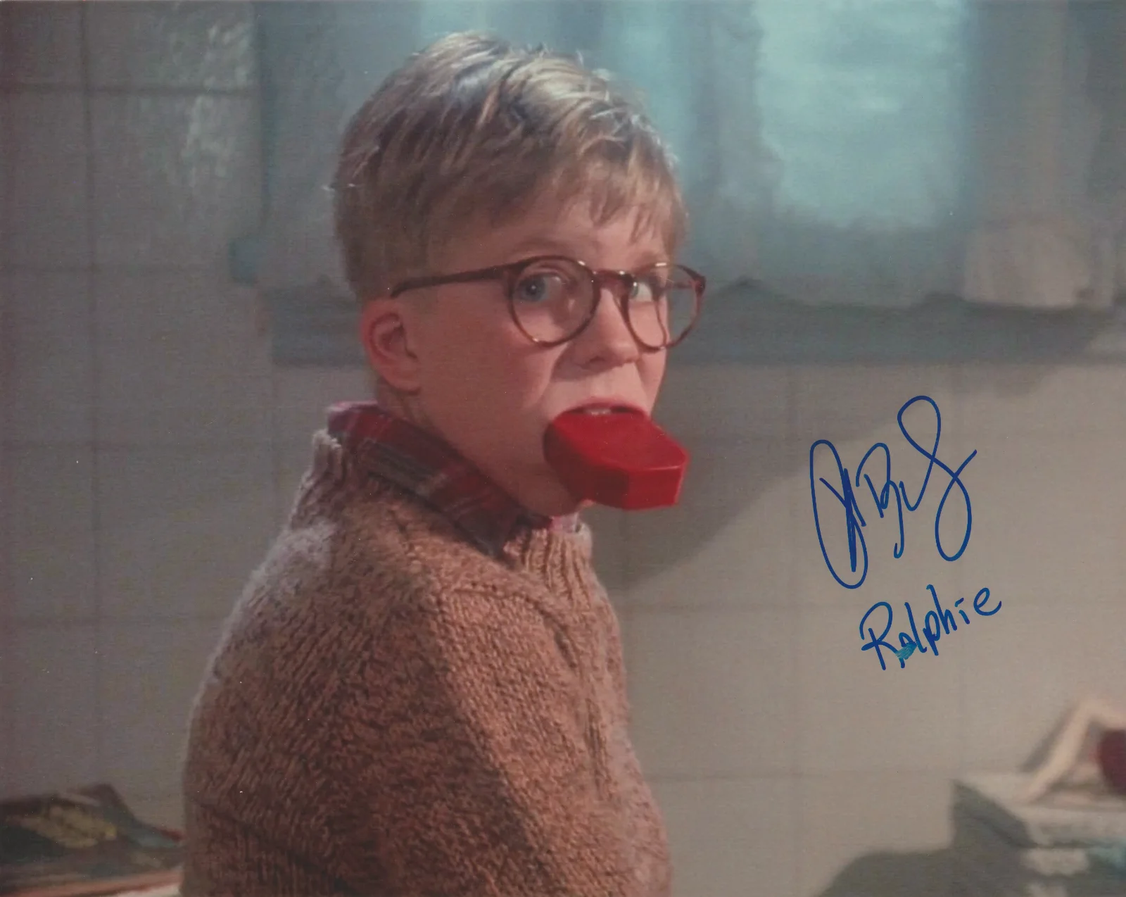 PETER BILLINGSLEY — PETER BILLINGSLEY CHRISTMAS STORY SIGNED 10X8 PHOTO AUTOGRAPH RALPHIE PARKER