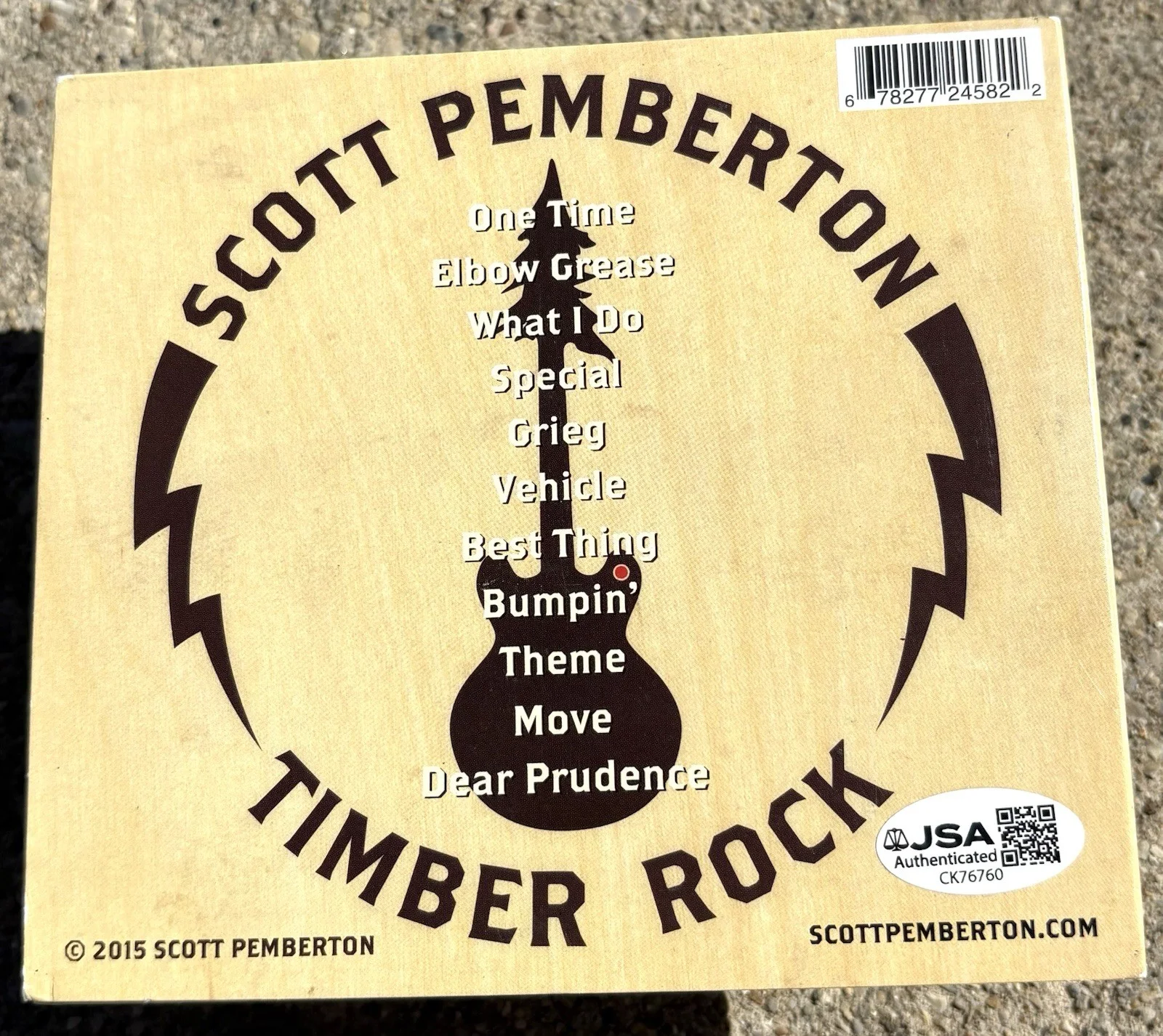 SCOTT PEMBERTON SIGNED CD JSA COA Timber Rock, image 2