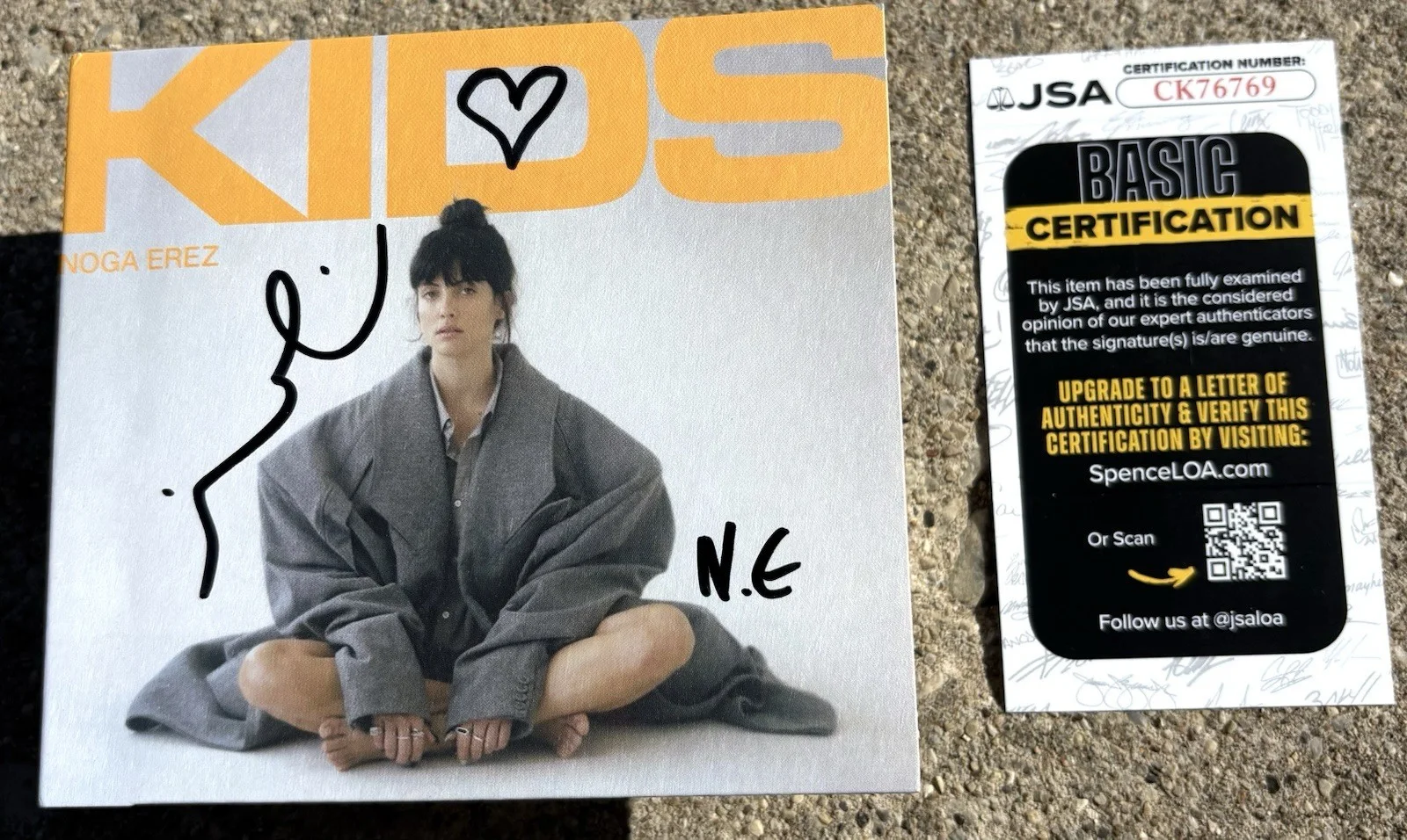 NOGA EREZ SIGNED Kids CD JSA COA, image 2