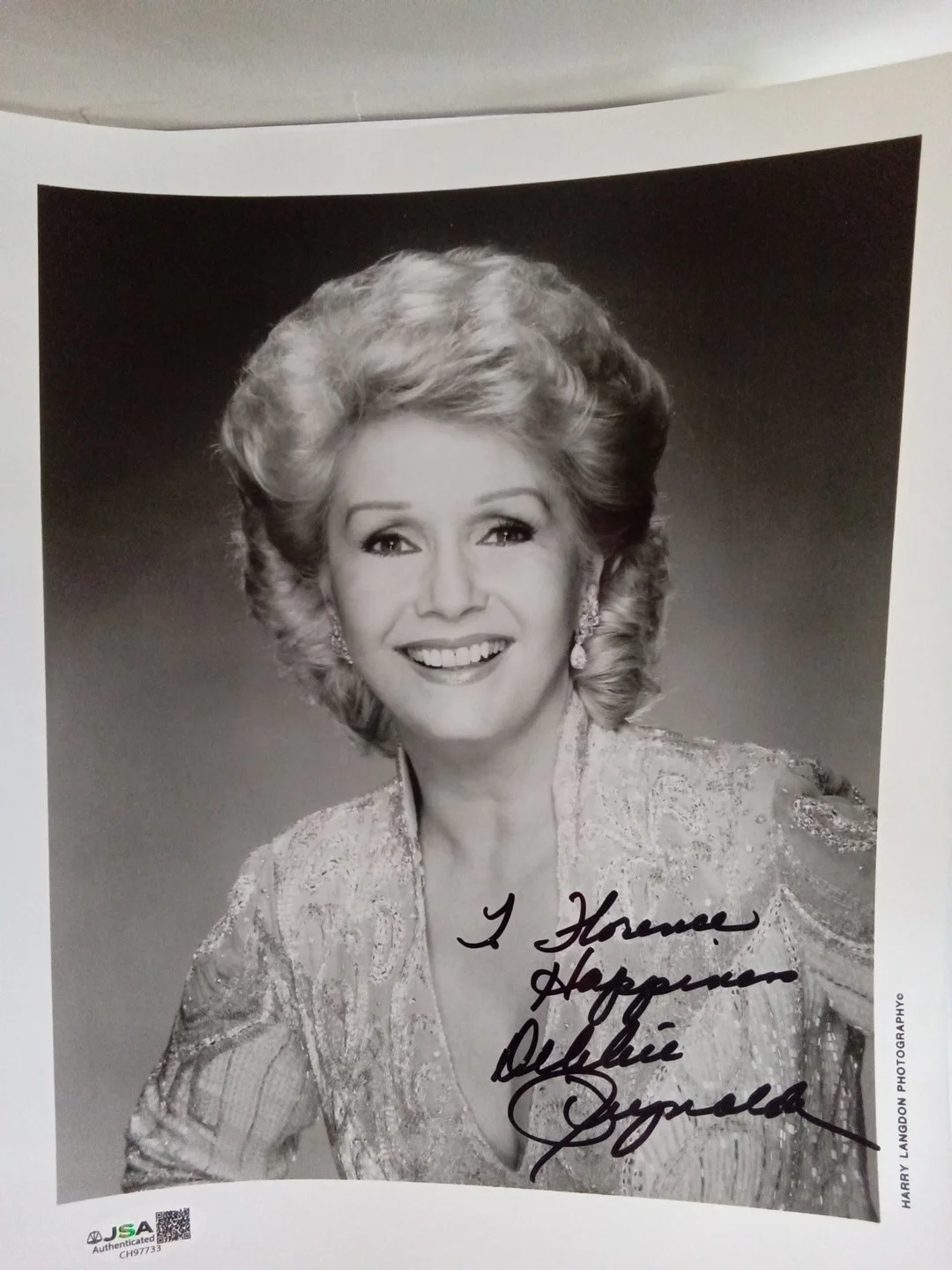 Debbie Reynolds Signed 8x10 Photo Hollywood Legend JSA, изображение 2