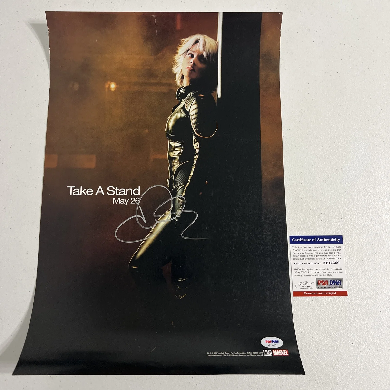 Halle Berry — HALLE BERRY Storm Signed Autographed 12”x18” X-Men Last Stand Poster PSA DNA