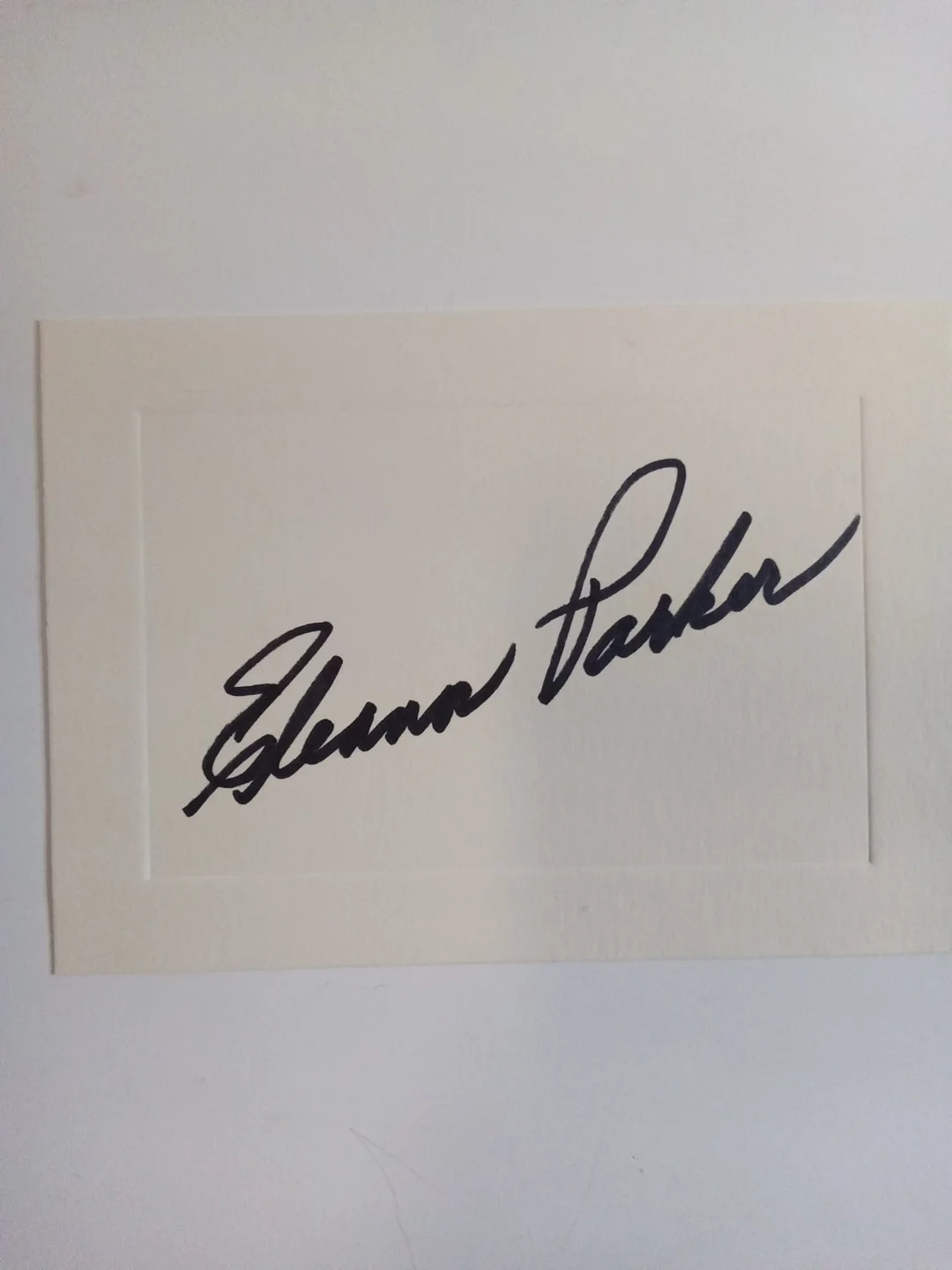 Eleanor Parker Signed 5x3.5 Note Card 3x Academy Award Nominee Actress JSA, image 2