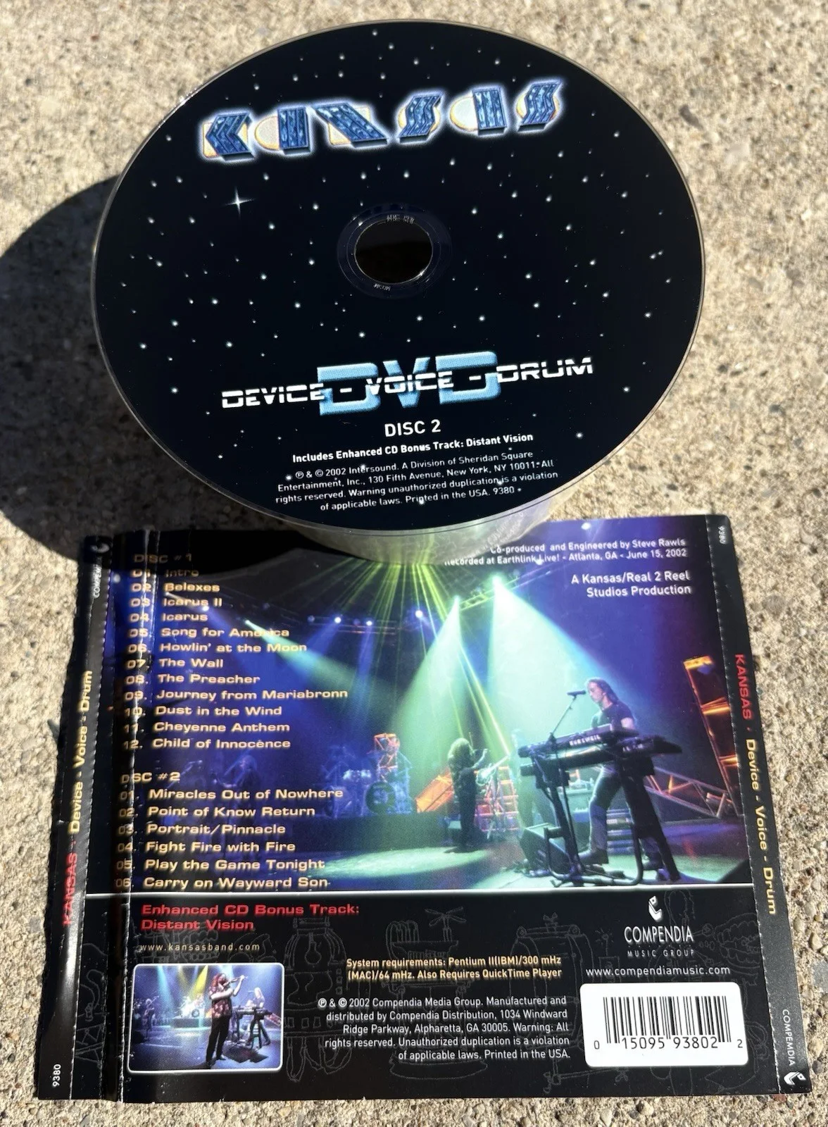 KANSAS Band SIGNED CD JSA COA Device Voice Drum, image 2