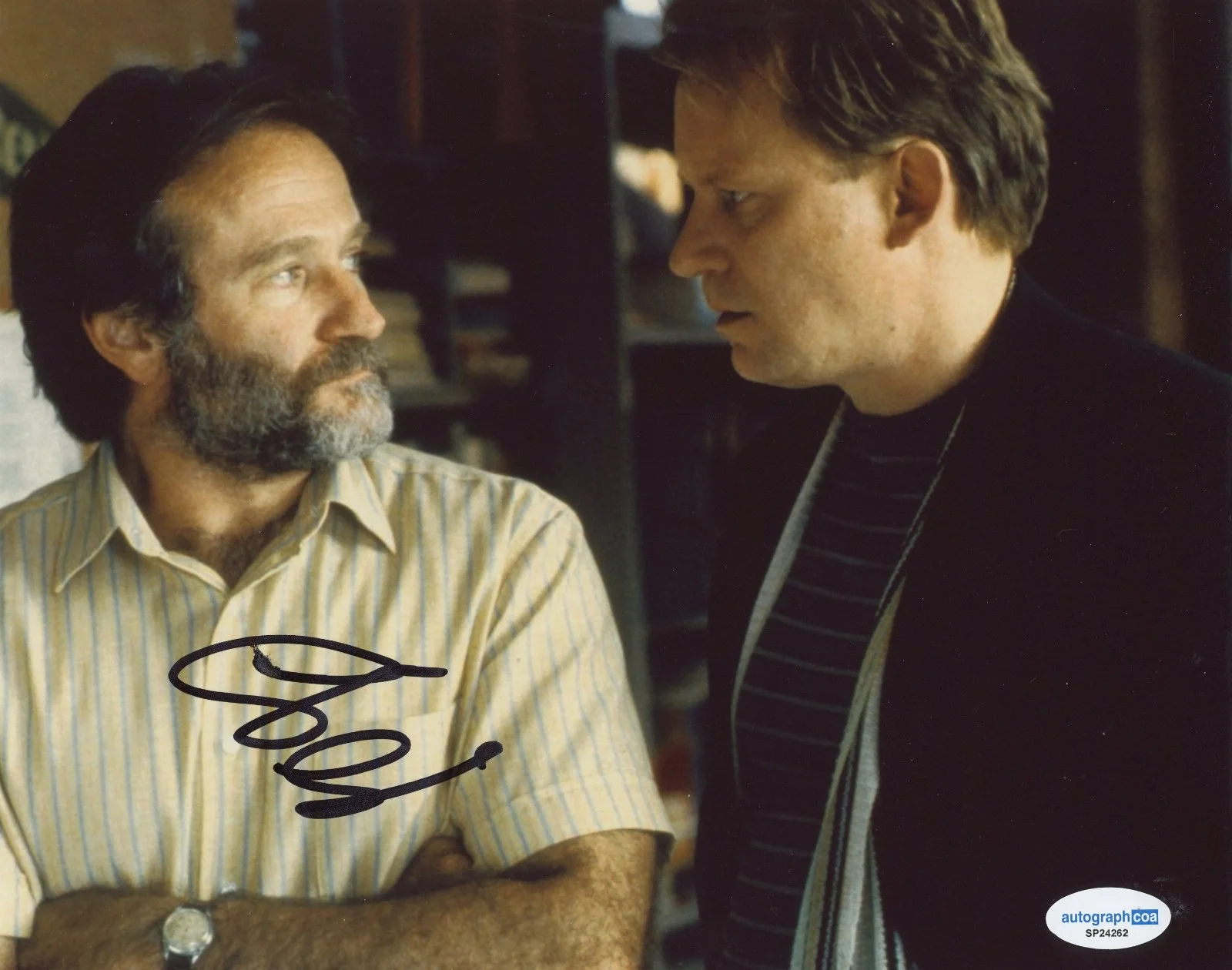 Stellan Skarsgard — Stellan Skarsgard Signed GOOD WILL HUNTING 8x10 Photo w/ Robin Williams ACOA, изображение 2