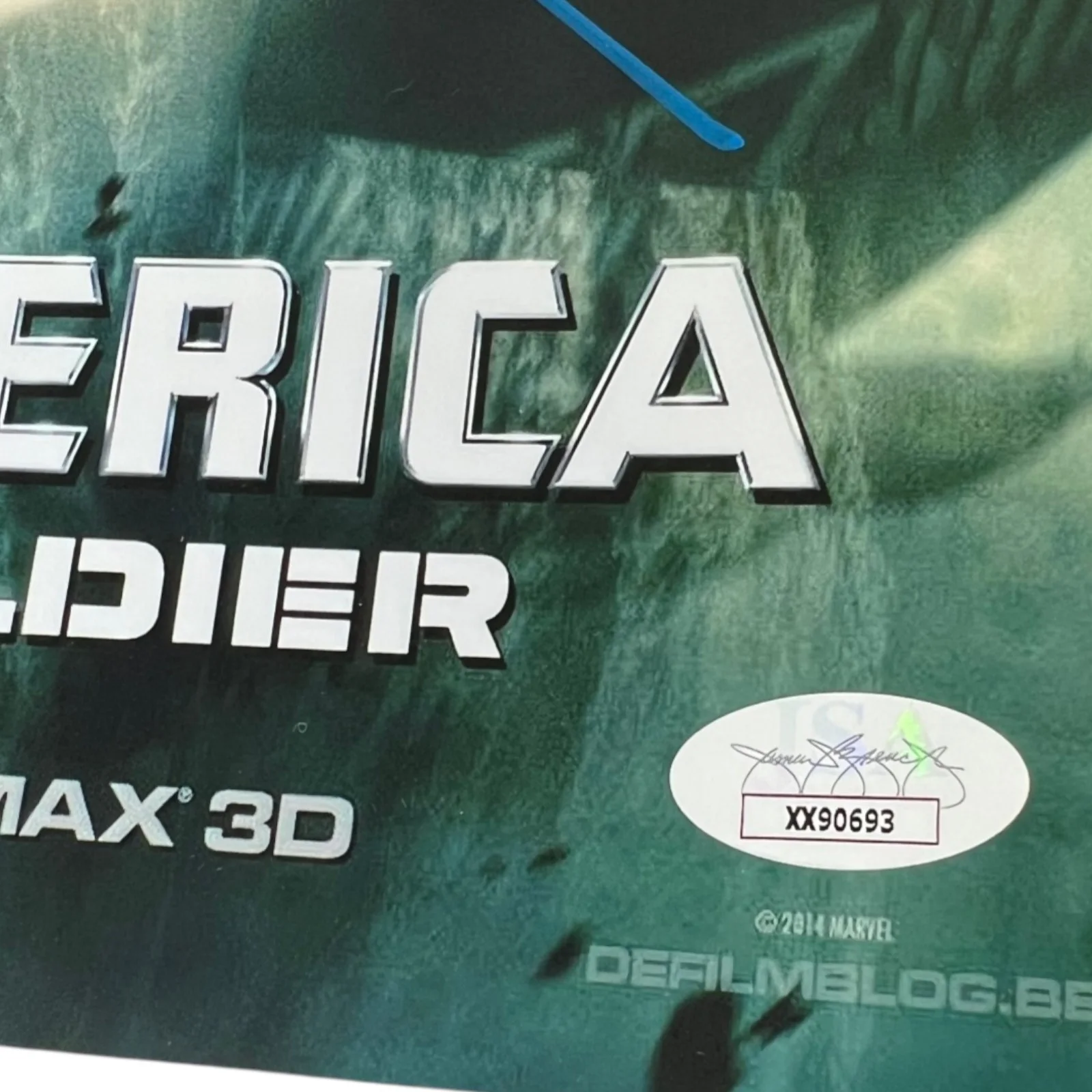 SCARLETT JOHANSSON SIGNED CAPTAIN AMERICA 12X18 MOVIE POSTER BLACK WIDOW JSA, изображение 3