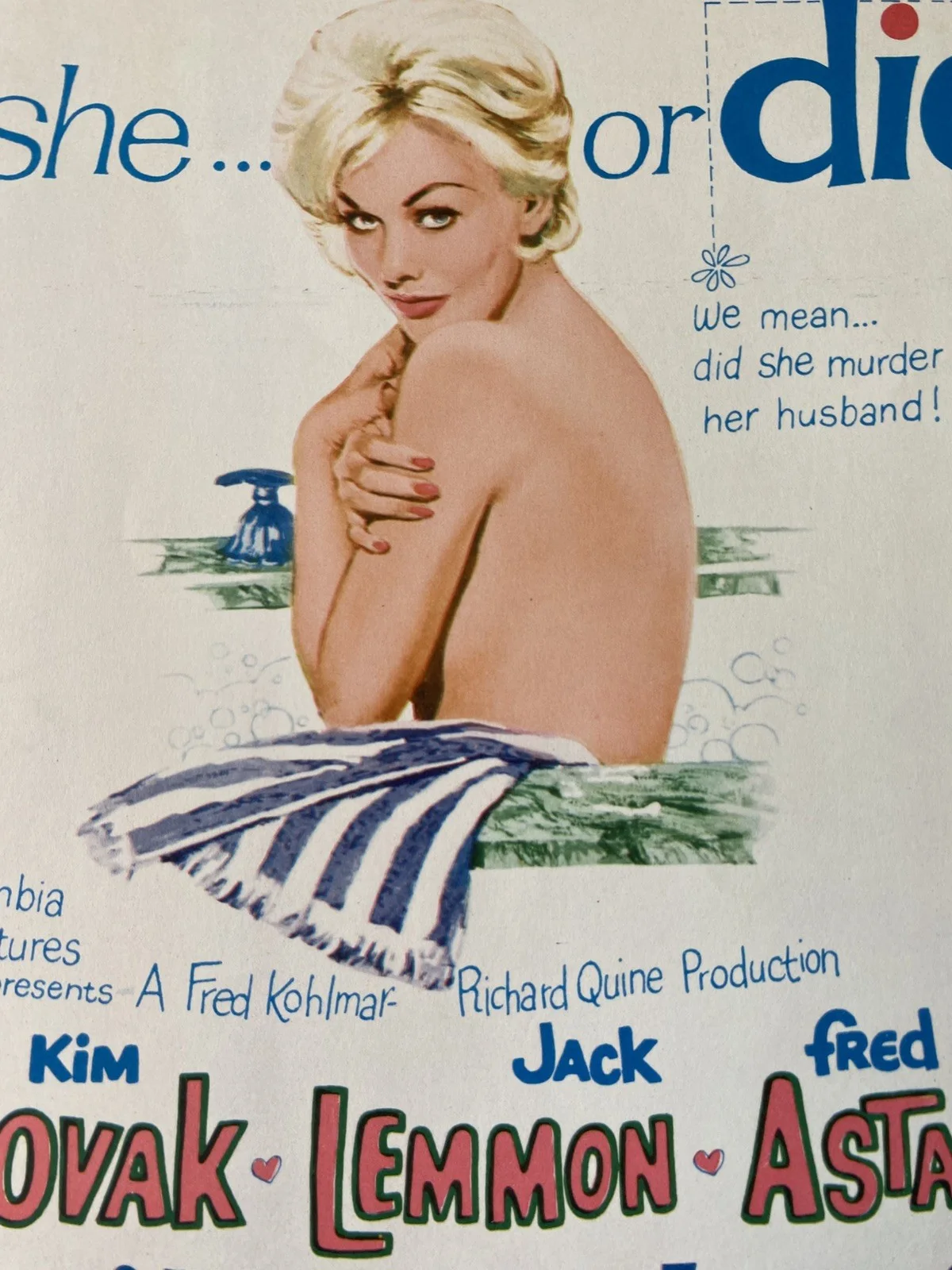The Notorious Landlady 1962 lobby card Kim Novak Jack Lemmon Fred Astaire, изображение 3