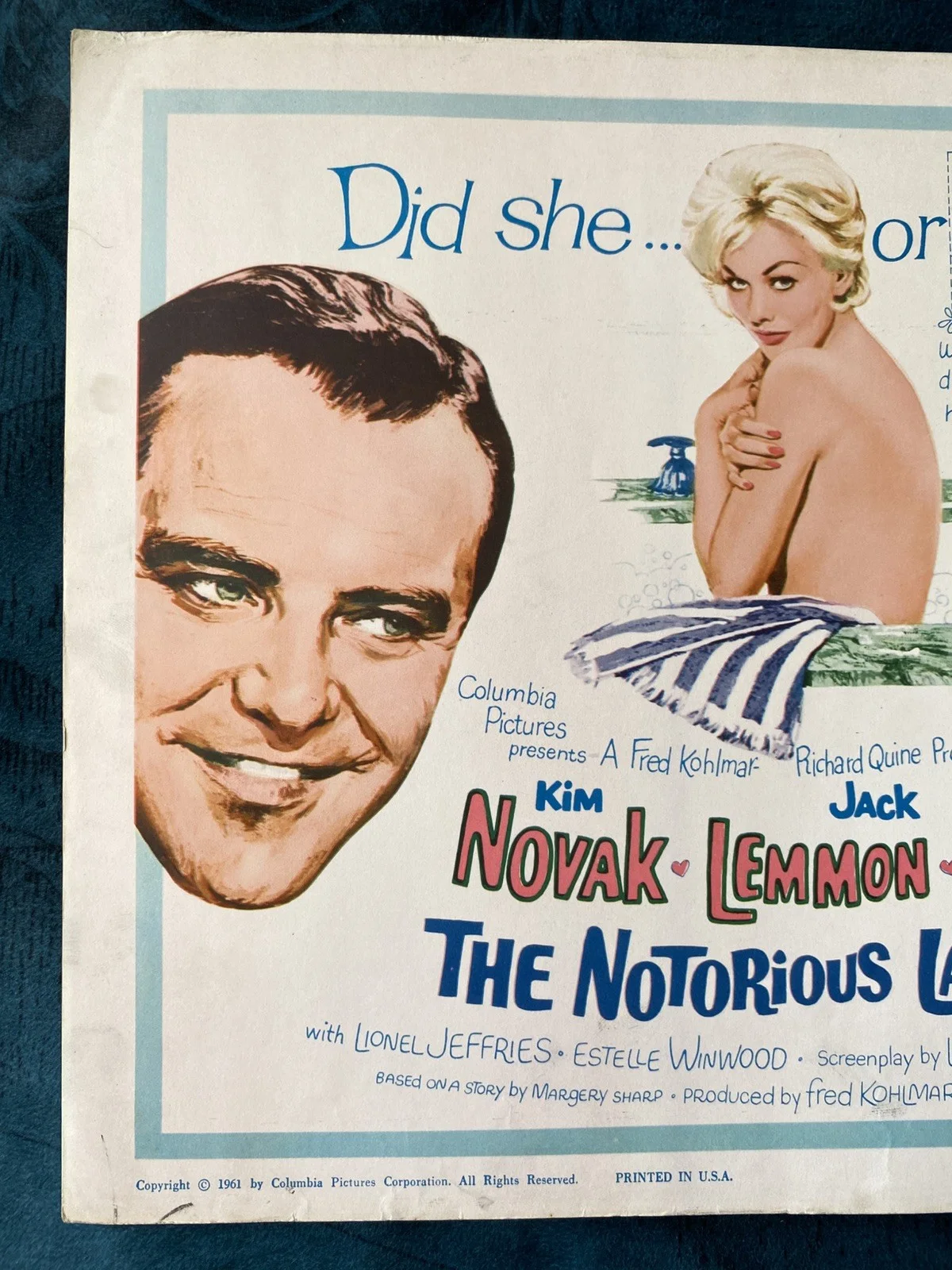 The Notorious Landlady 1962 lobby card Kim Novak Jack Lemmon Fred Astaire, изображение 5