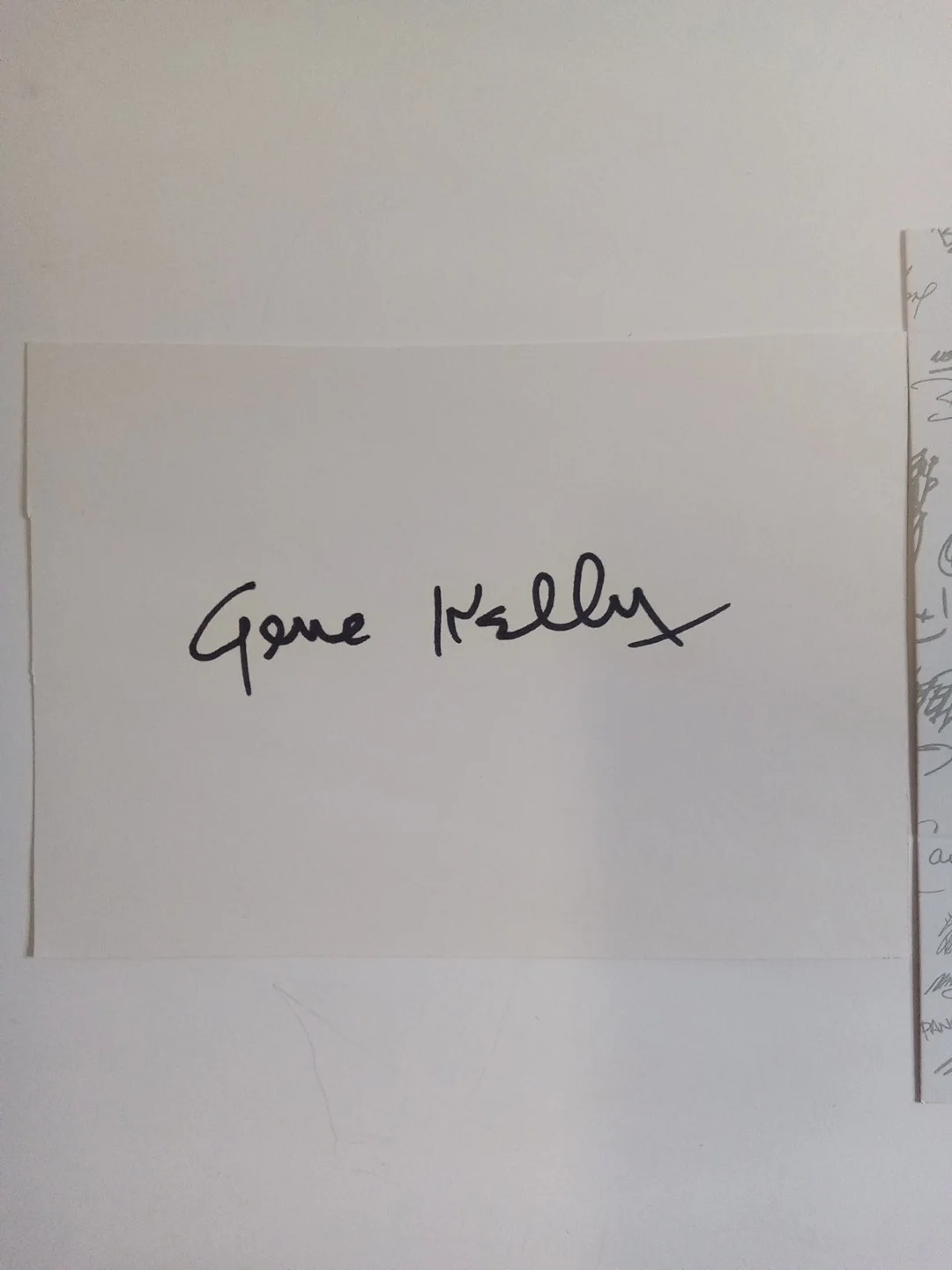 Gene Kelly Signed 5x3.5 Index Card Singing In The Rain Legend JSA, изображение 2