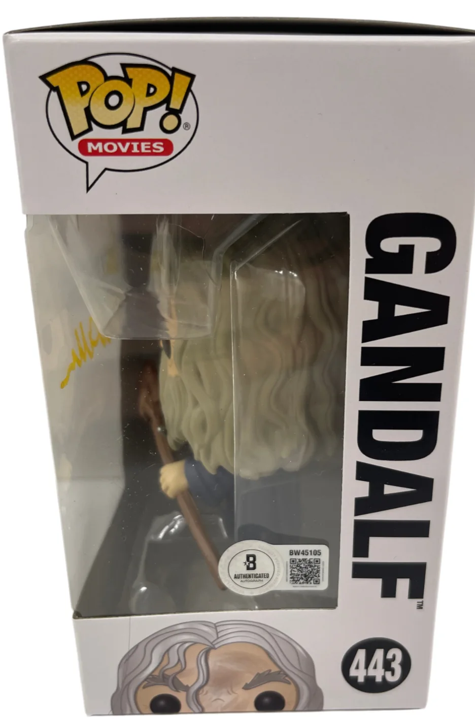 Ian McKellen — Ian McKellen Signed Gandalf Funko Lord of the Rings Authentic Autograph Beckett, изображение 2
