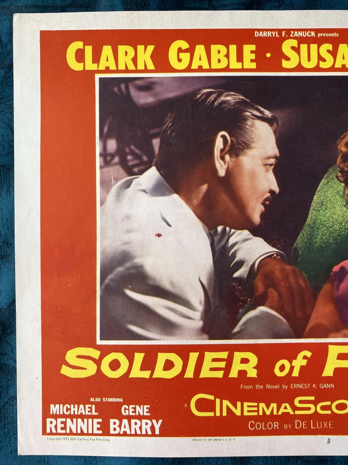 Soldier of Fortune 1956 original lobby card Clark Gable, Susan Hayward, изображение 4
