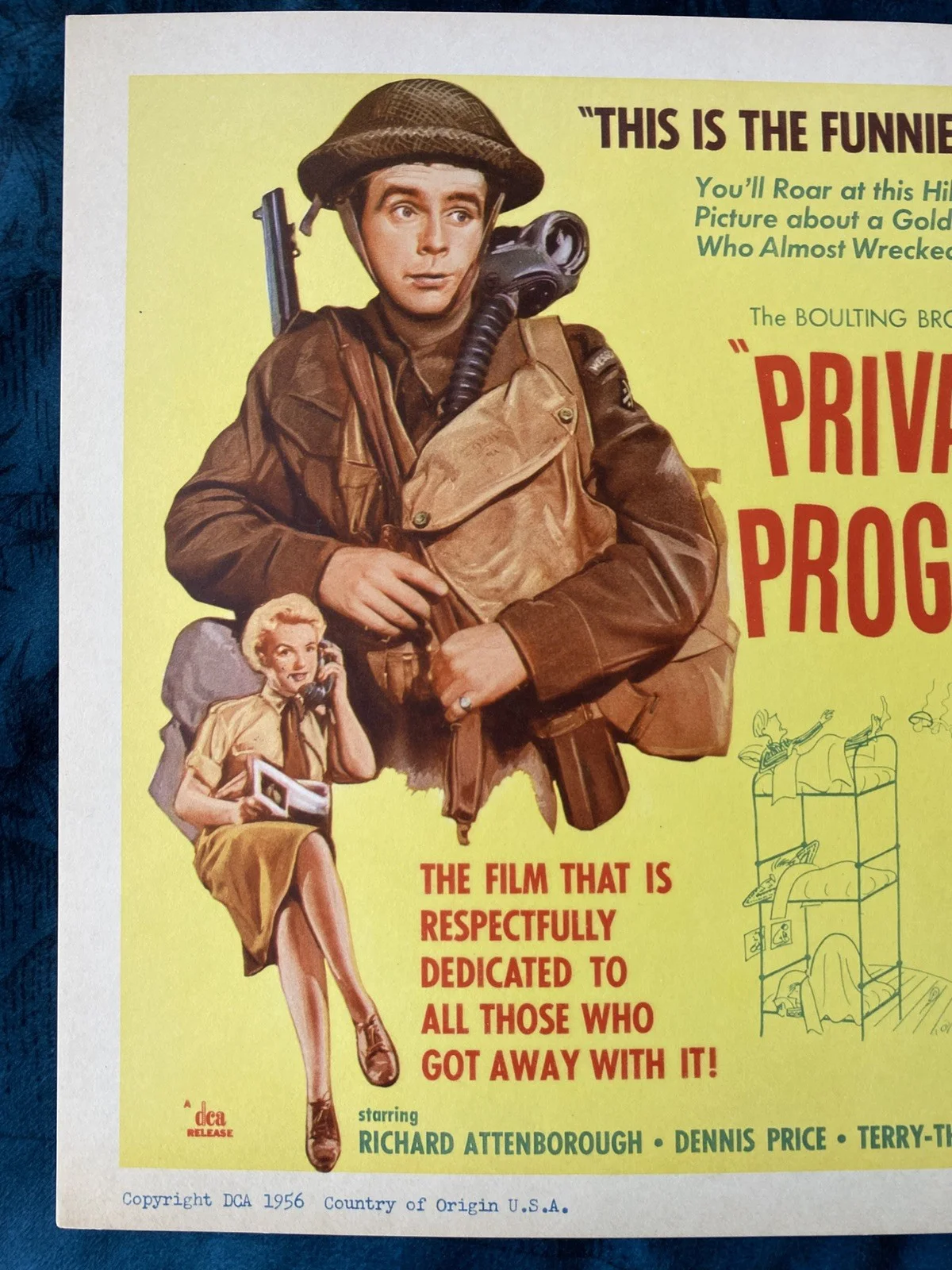 Private's Progress 1956 original lobby card Richard Attenborough, Dennis Price, изображение 5