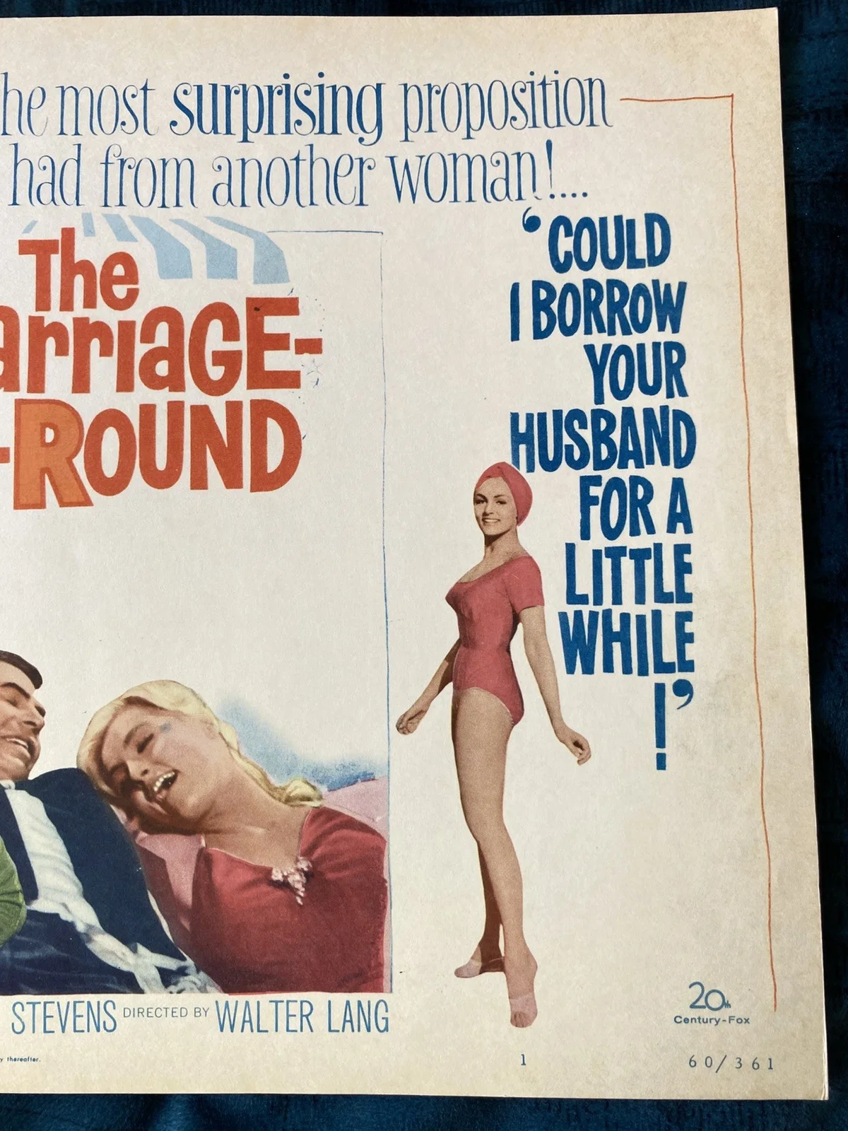 The Marriage-Go-Round 1960 Susan Hayward Julie Newmar James Mason, изображение 2