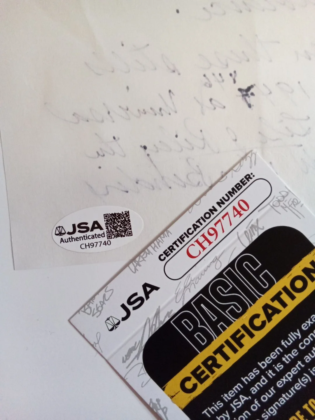 Rosemary Decamp Handwritten Example JSA Authenticated, image 4