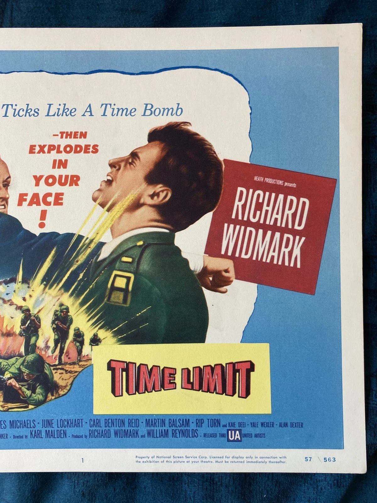 Time Limit 1957 original lobby card Richard Widmark, Richard Basehart Dolores, изображение 3