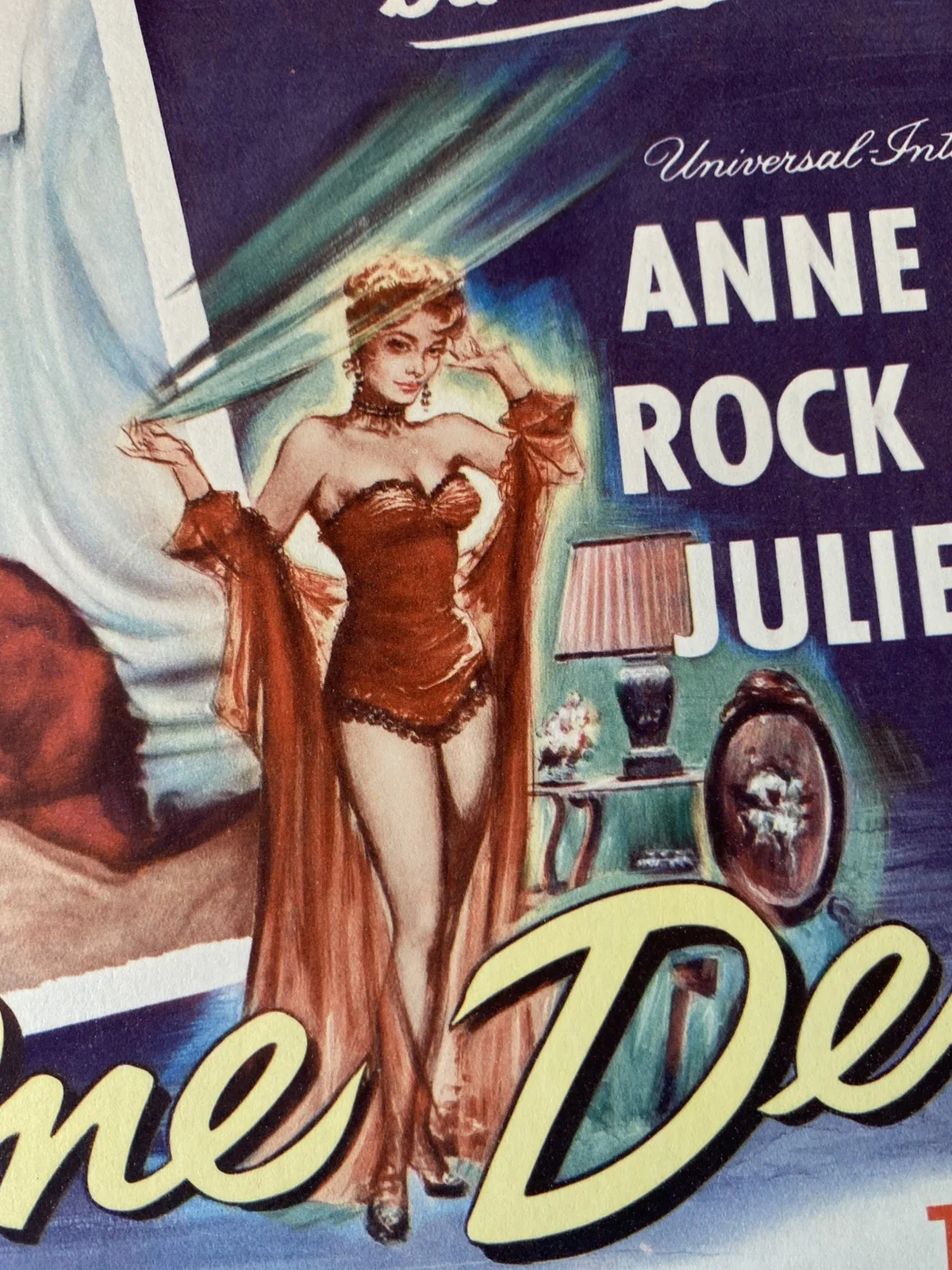 One Desire 1955 original lobby card Anne Baxter, Rock Hudson, Julie Adams, изображение 3