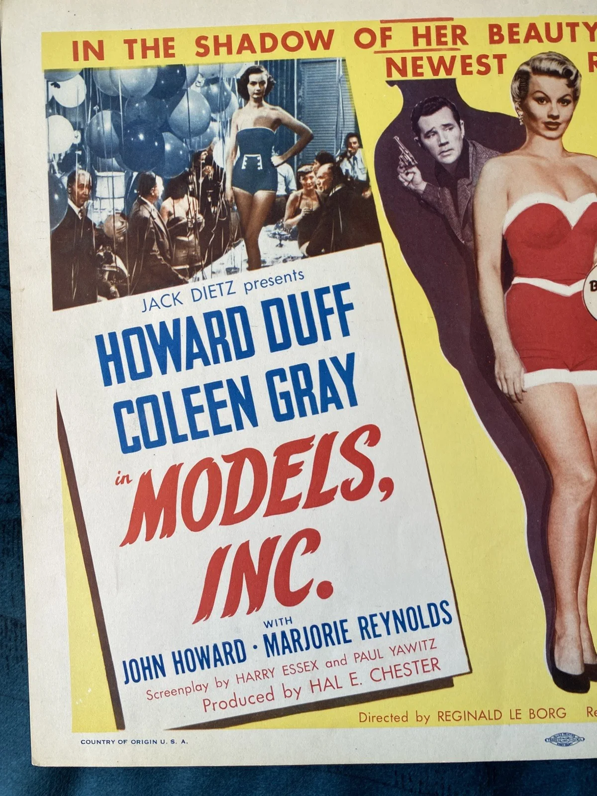 Models, Inc. 1952 originl lobby card Howard Duff, Coleen Gray, John Howard, изображение 2