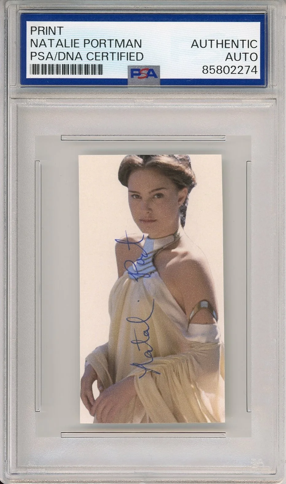 Natalie Portman — Natalie Portman SIGNED Star Wars Padme SEXY Picture Cut PSA DNA COA Autograph