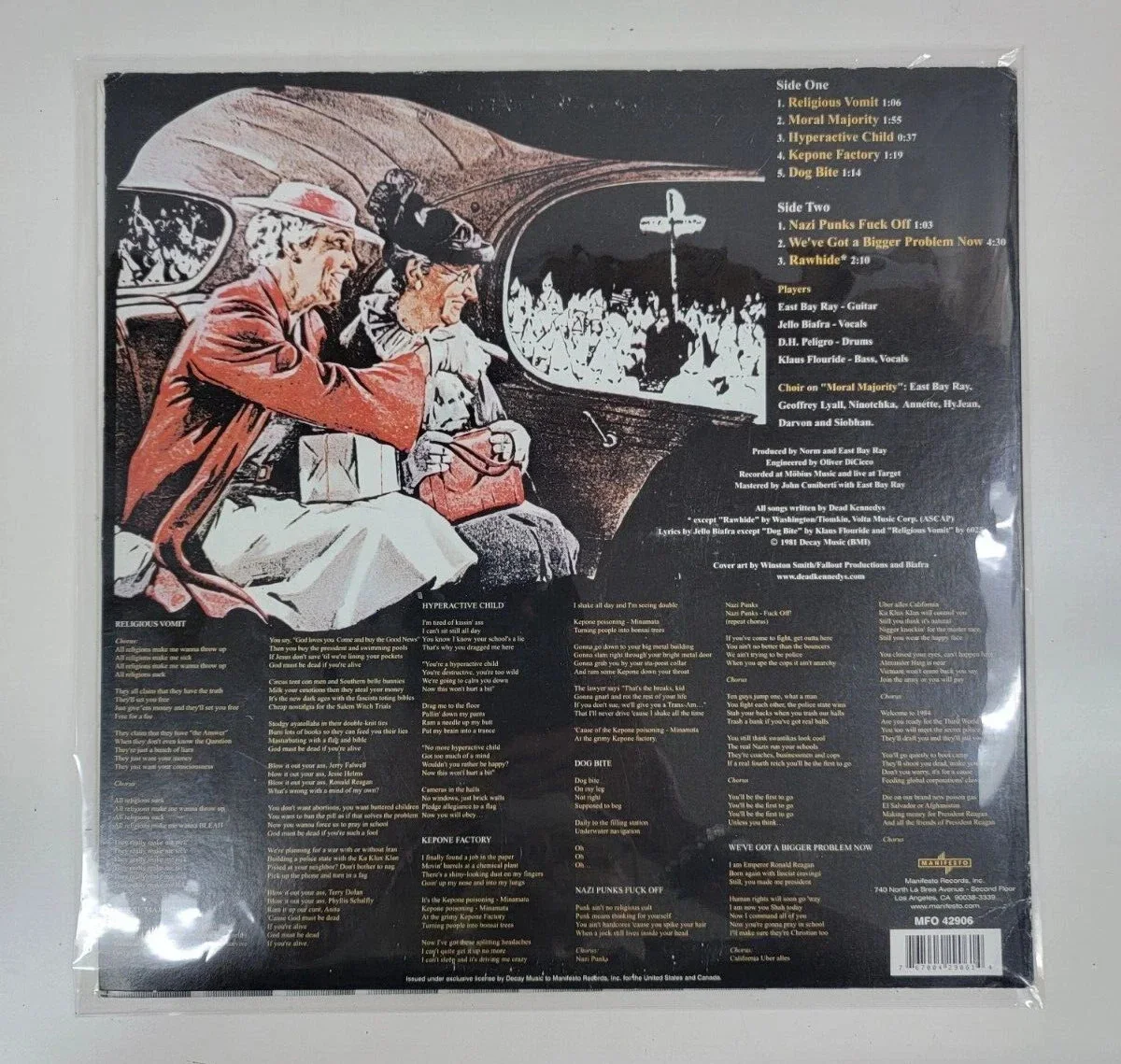 DEAD KENNEDYS "IN GOD WE TRUST, INC." 12" LP VINYL AUTOGRAPHED/SIGNED (MINT), изображение 2