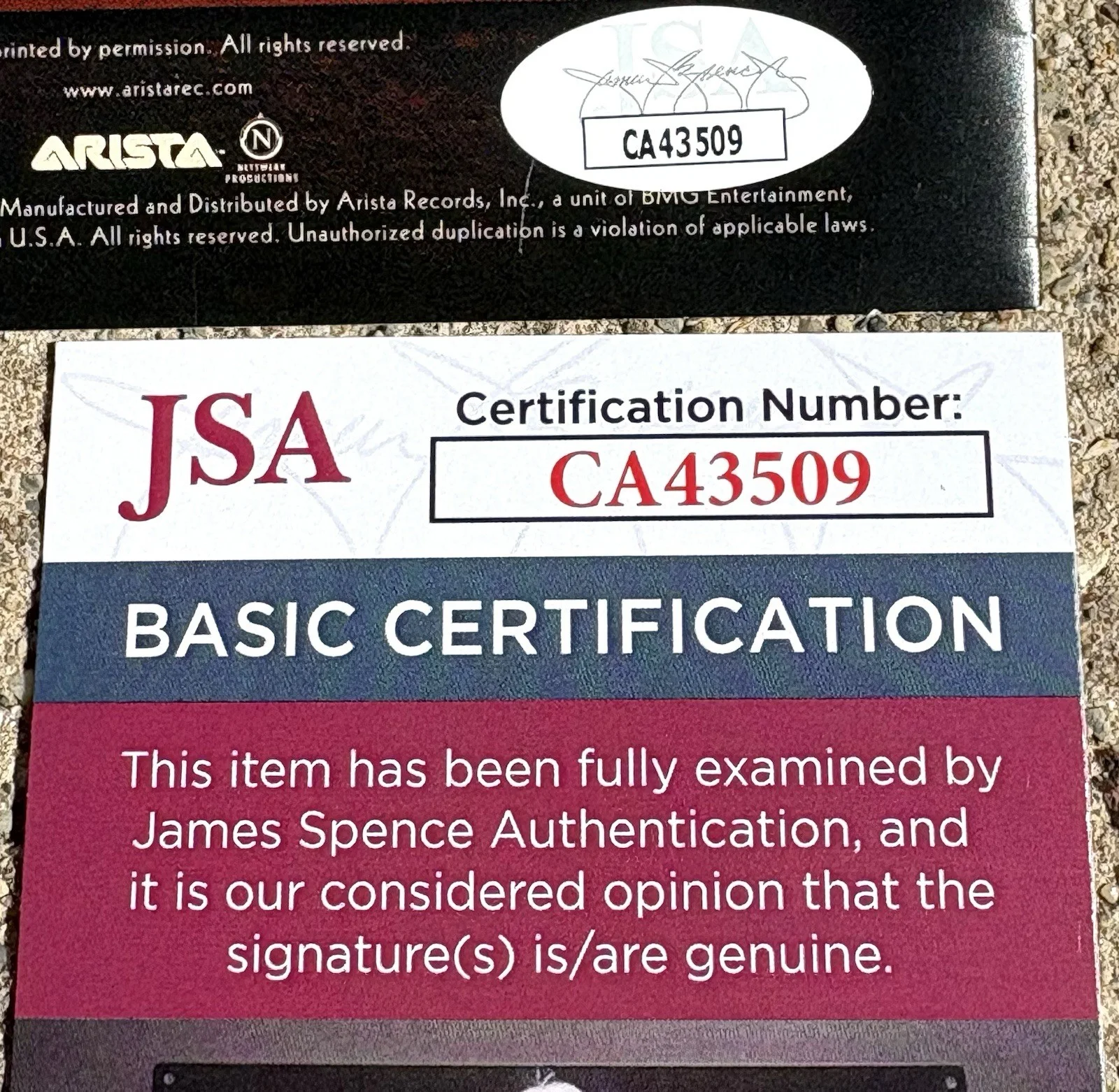 SARAH MCLACHLAN SIGNED CD JSA COA Surfacing, image 2