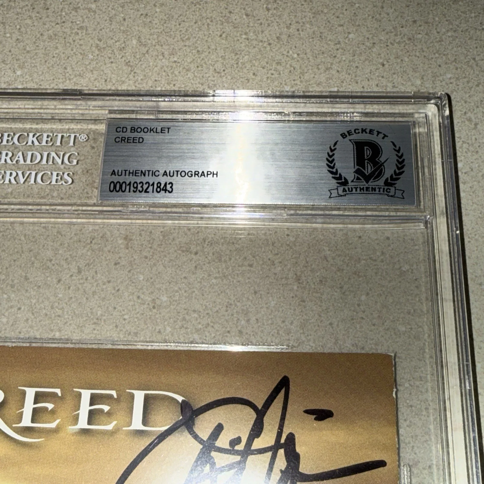 CREED BAND GROUP signed autographed HUMAN CLAY CD BOOK BECKETT BAS SLABBED, image 2
